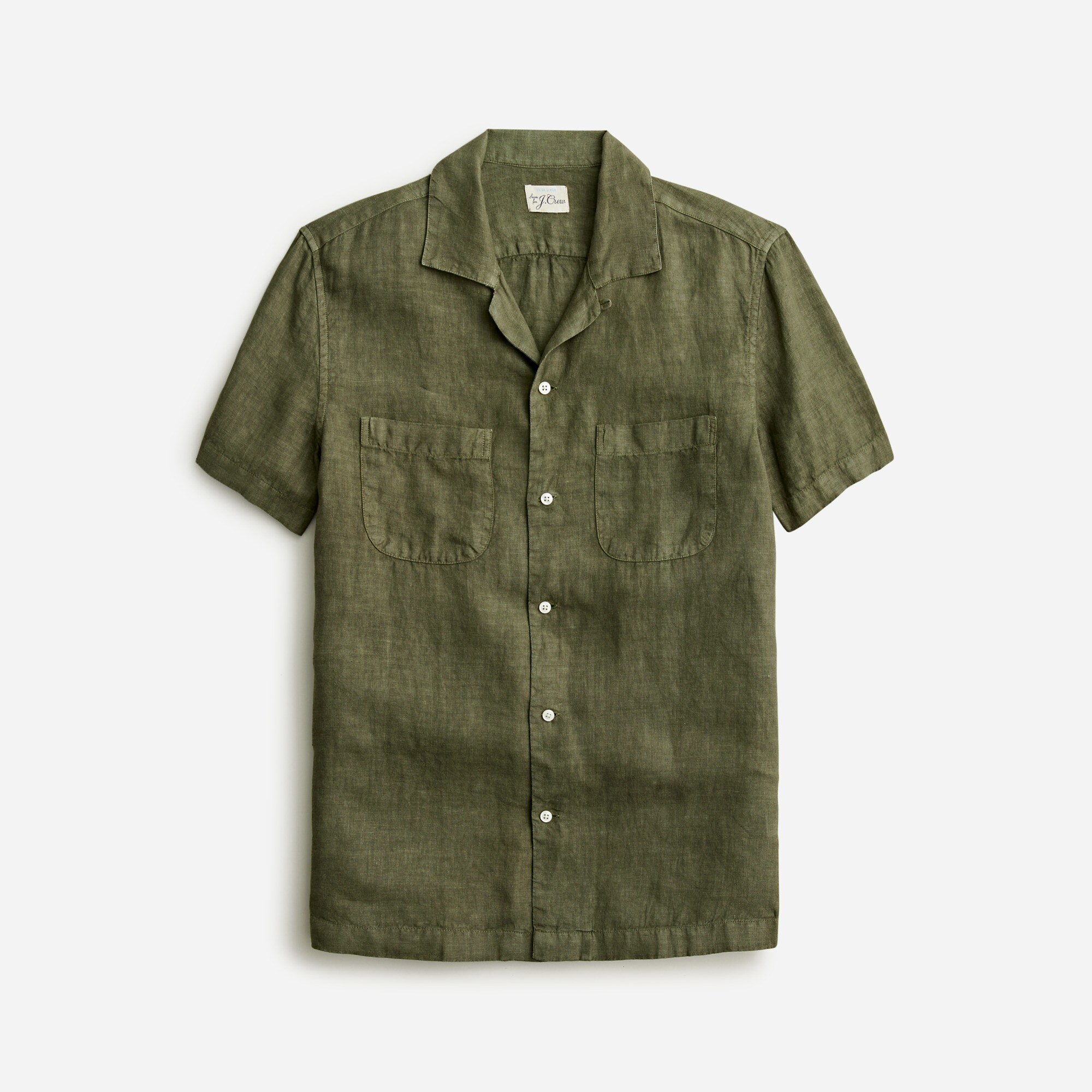  Short-sleeve Baird McNutt Irish linen camp-collar shirt