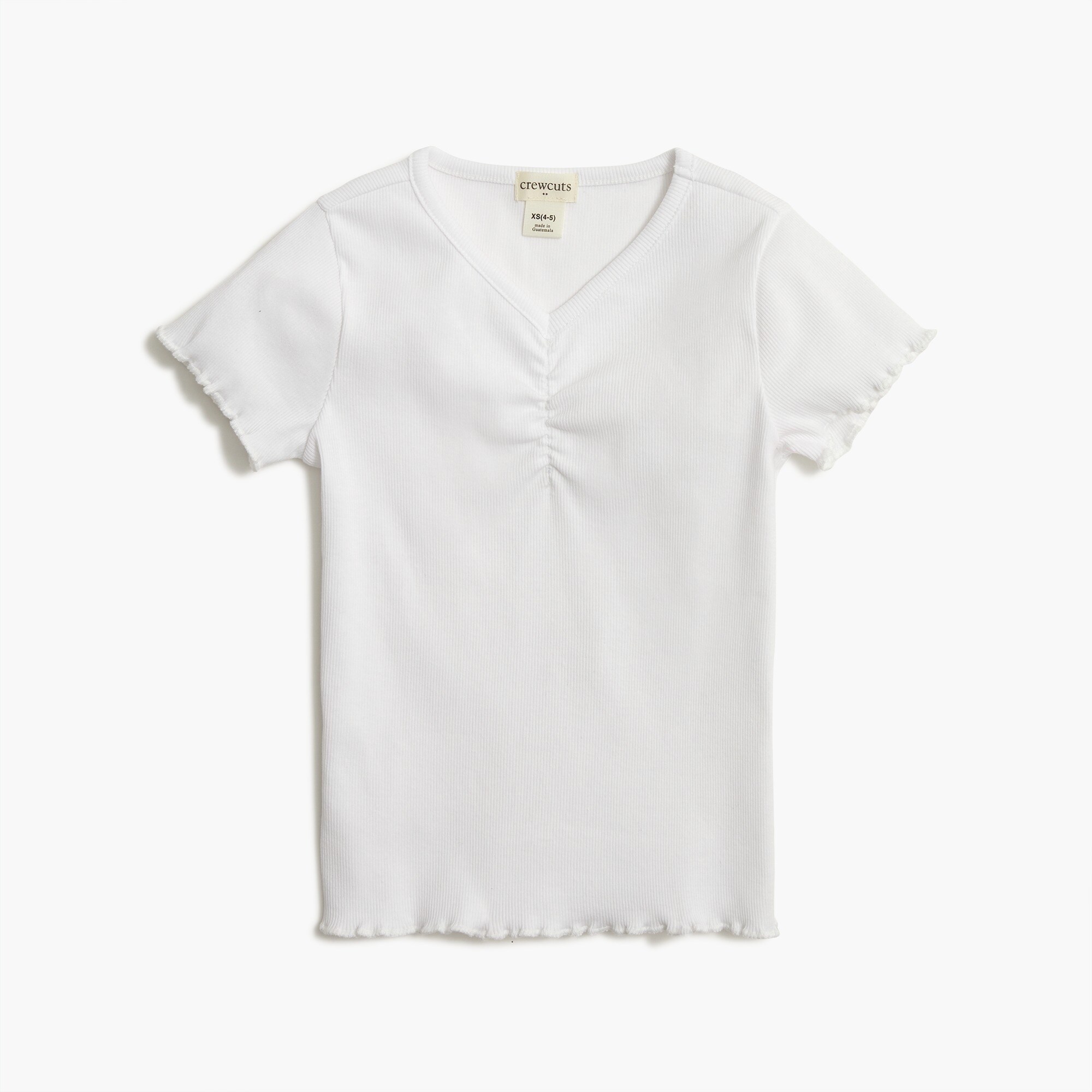 girls' lettuce-edge ribbed tee for girls