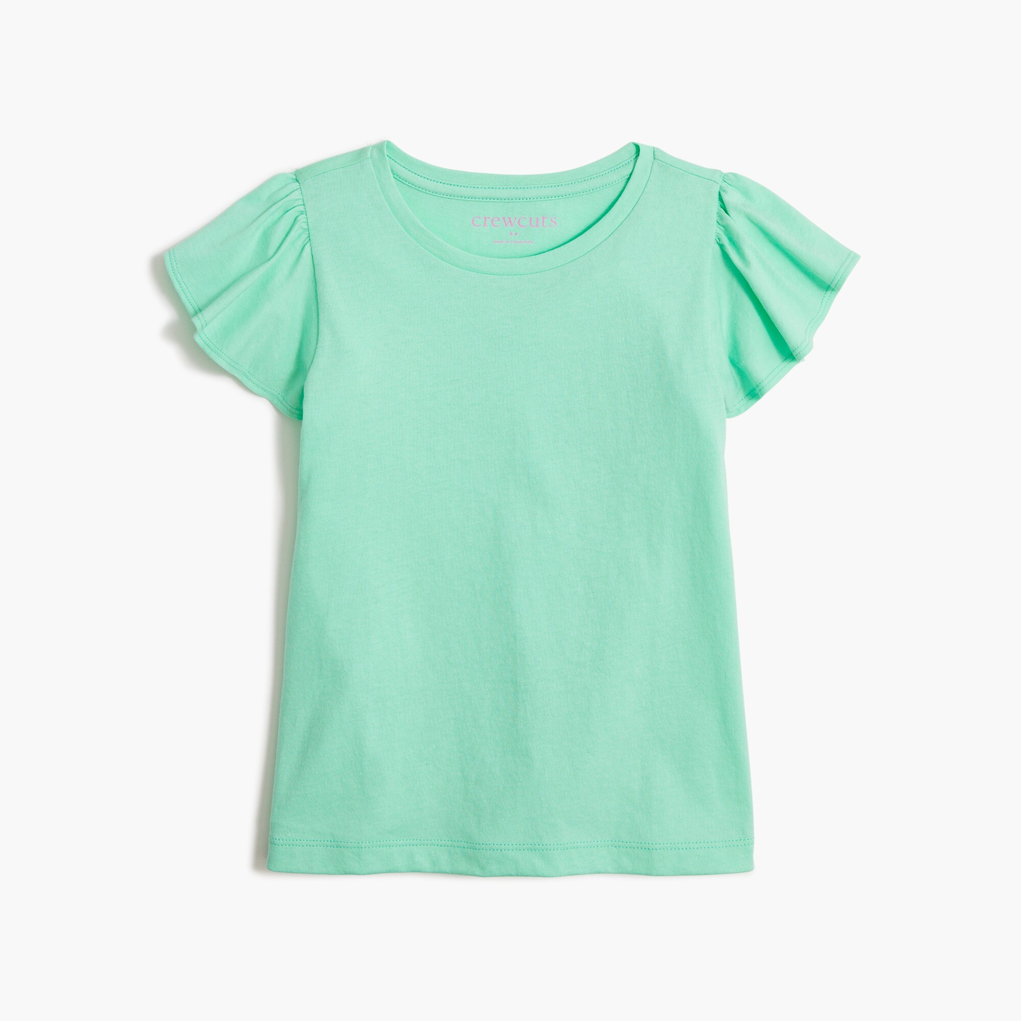 Girls' ruffle-shoulder tee