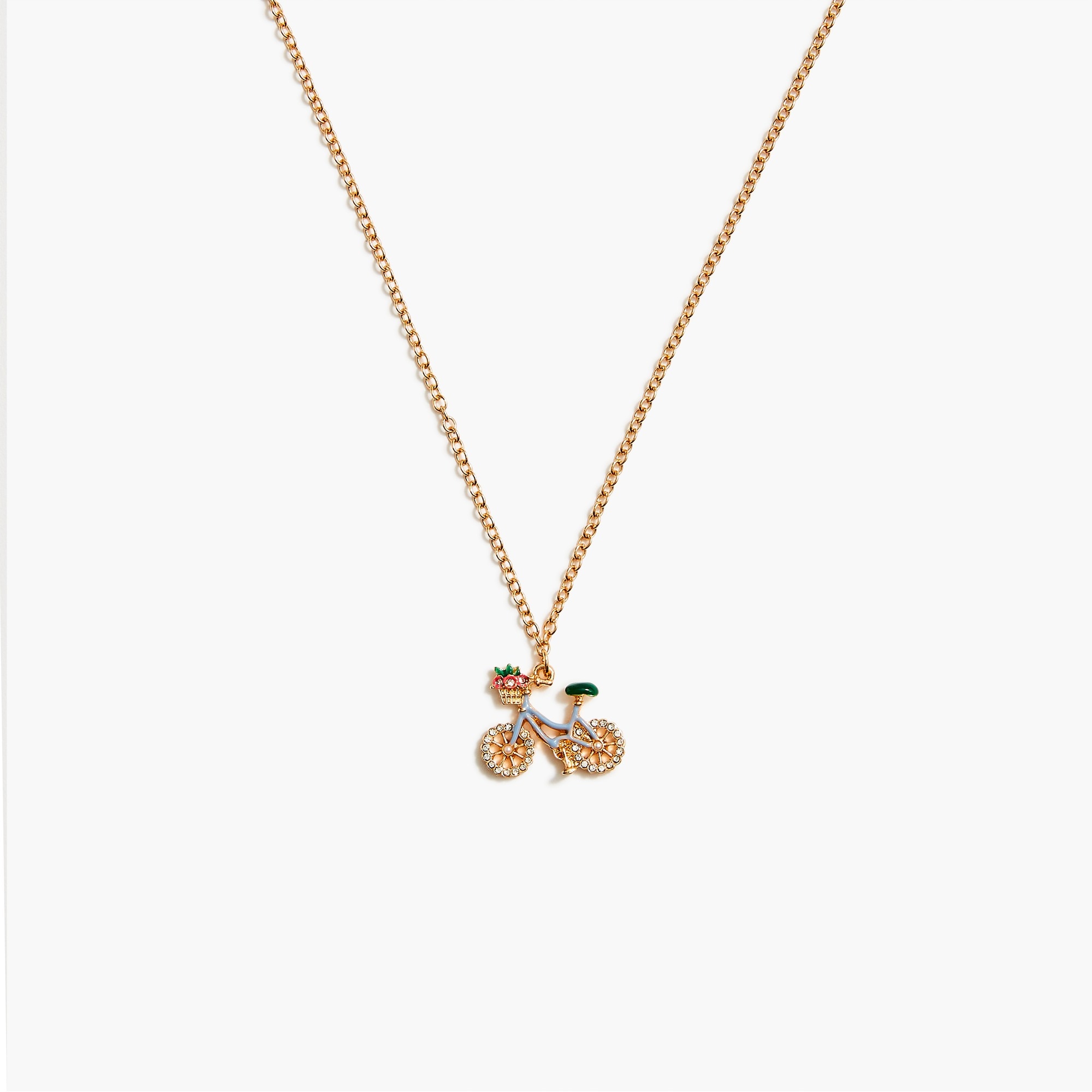 girls' bicycle pendant necklace for girls