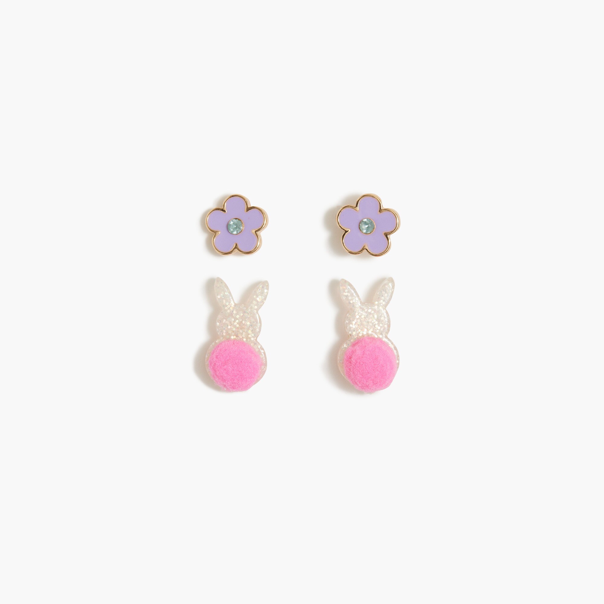 factory: girls&apos; easter earrings pack for girls, right side, view zoomed
