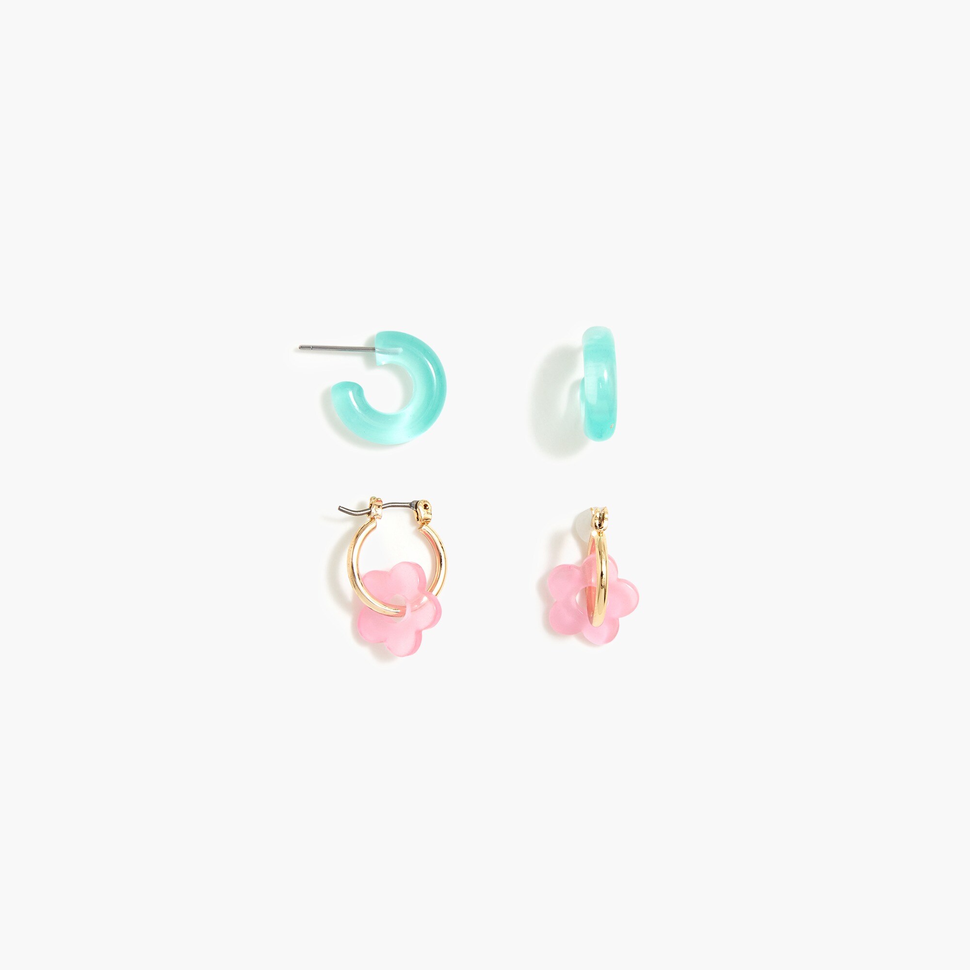 girls' hoop earrings two-pack for girls