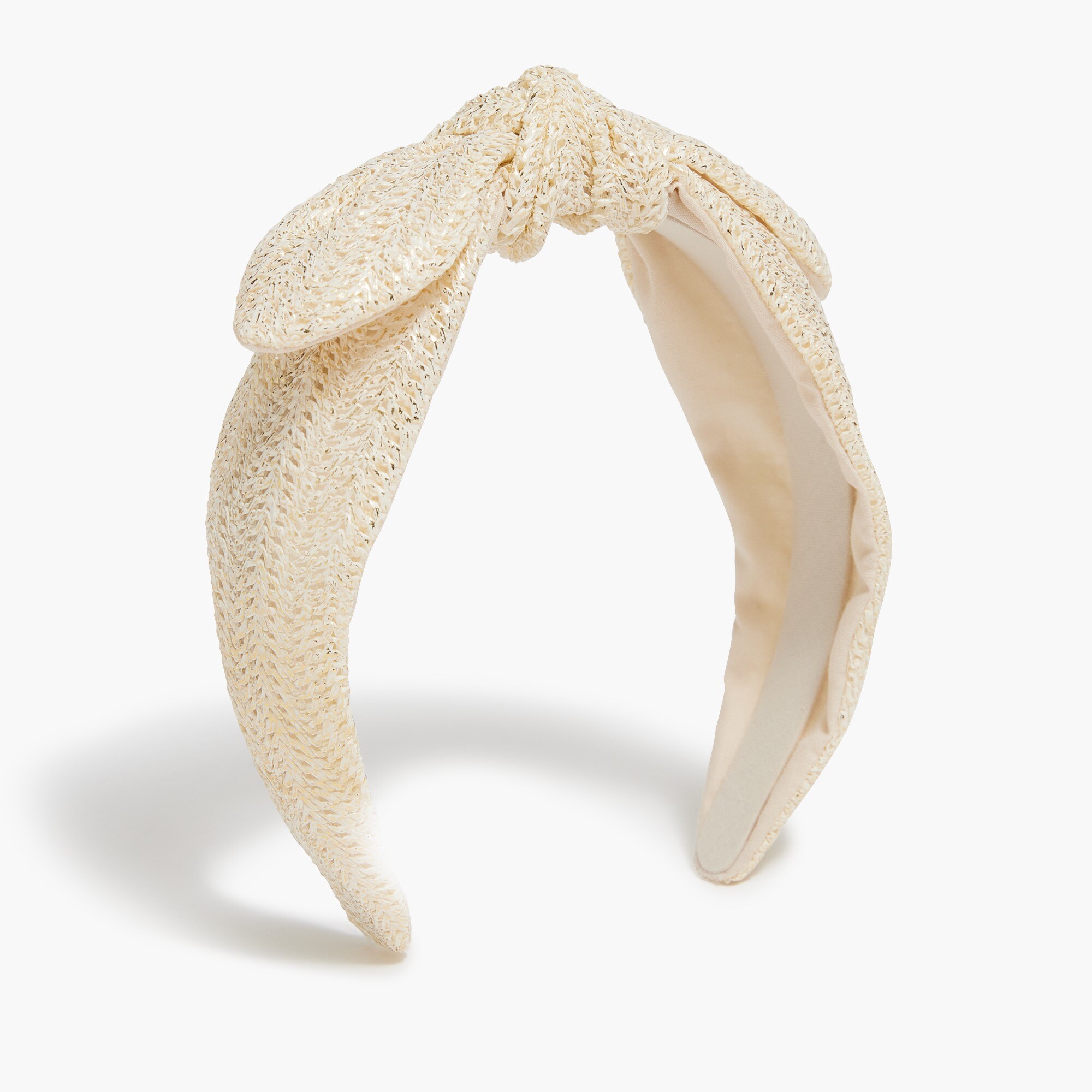 Girls' faux-raffia bow headband