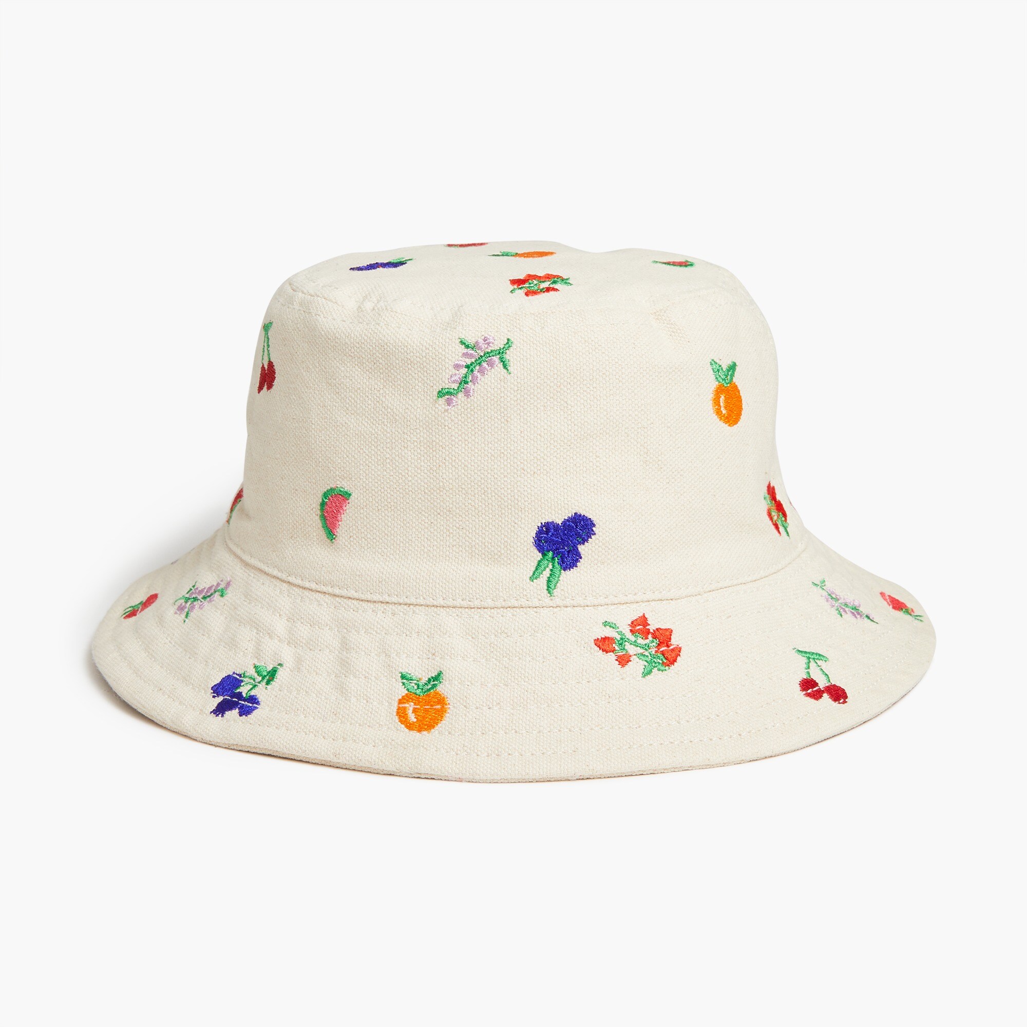 Girls' embroidered bucket hat