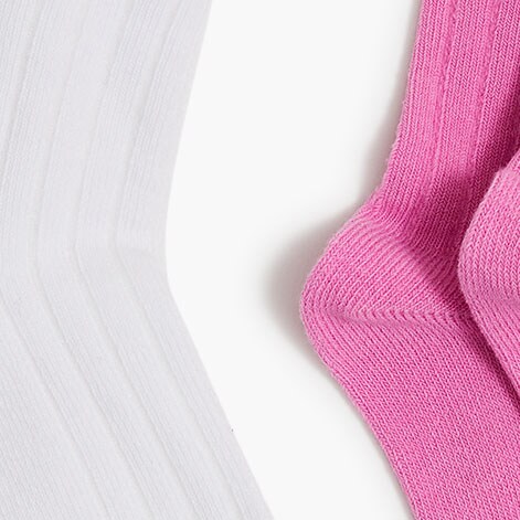 Girls&apos; socks with lettuce trim FLOWER PINK factory: girls&apos; socks with lettuce trim for girls