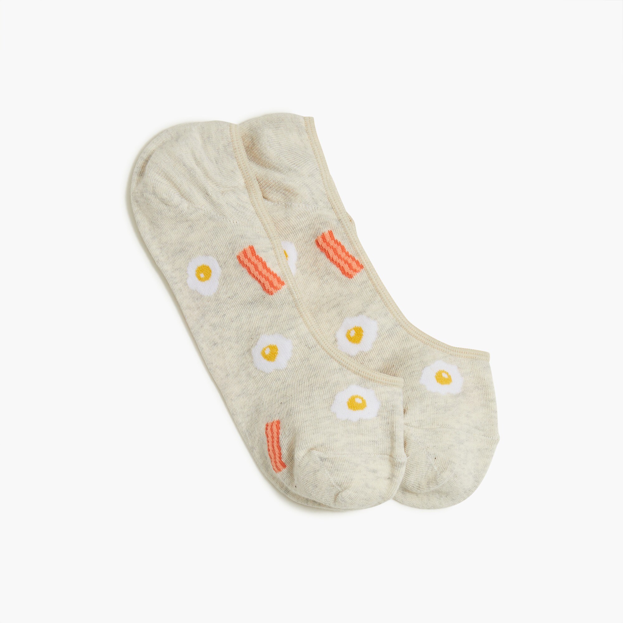Bacon and eggs no-show socks