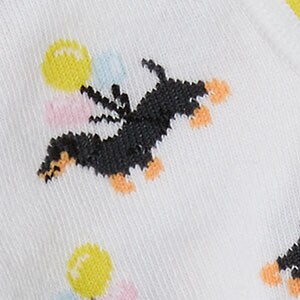 Dachshund balloon no-show socks WHITE factory: dachshund balloon no-show socks for women
