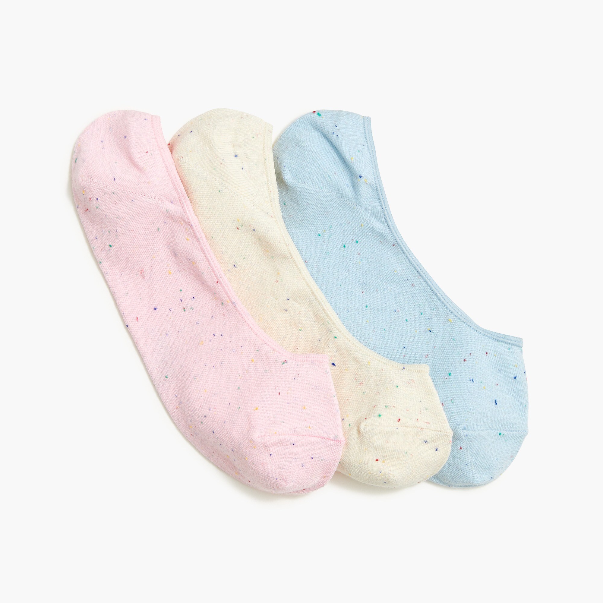 Flecked no-show socks three-pack