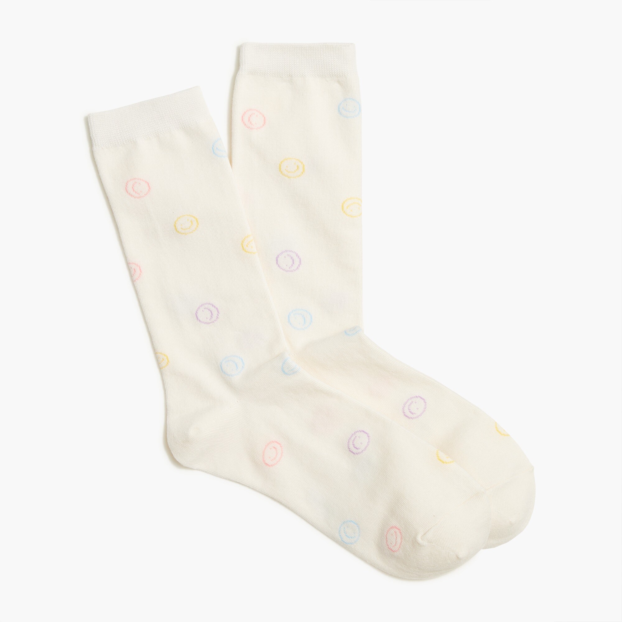 Smiley face trouser socks