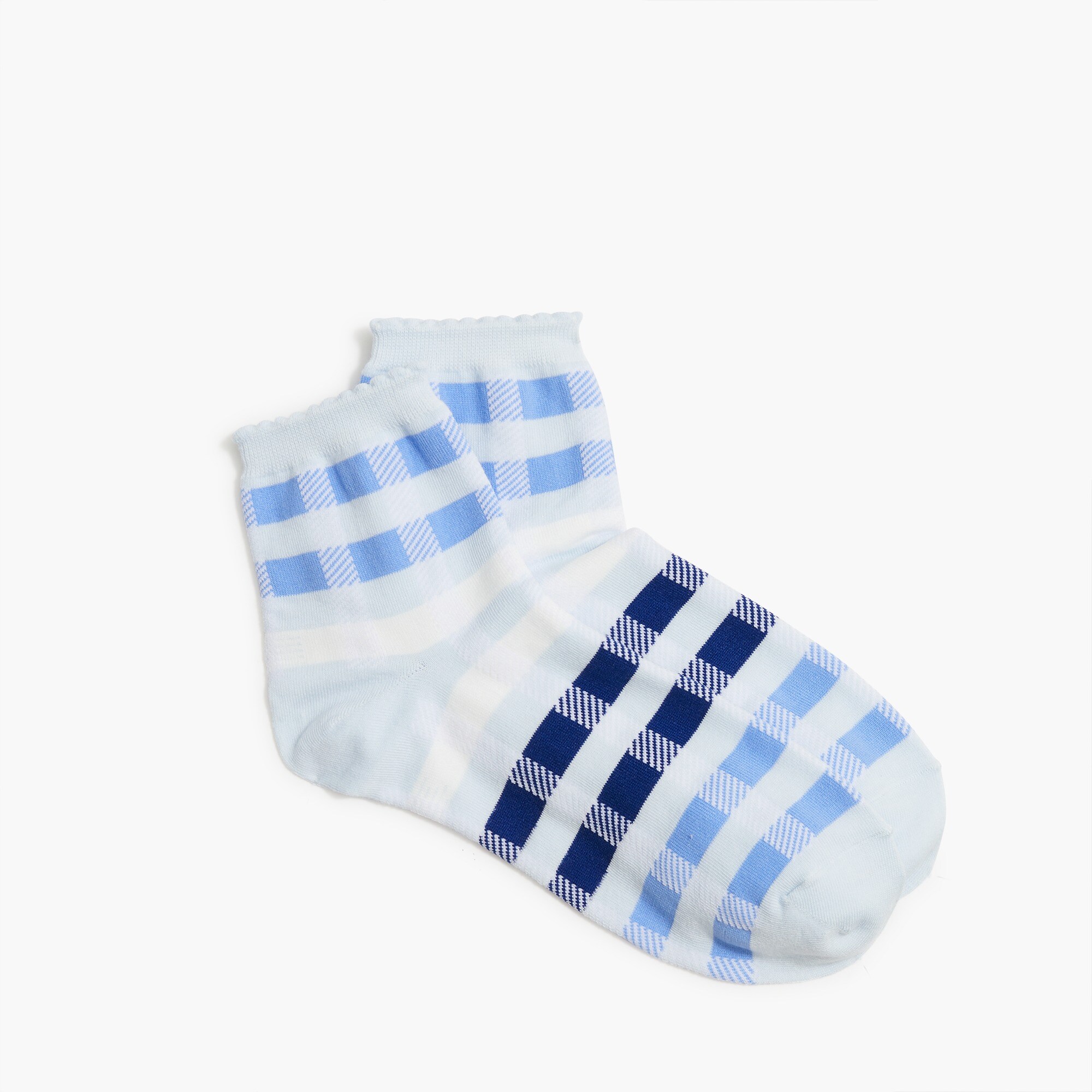 Gingham boot socks