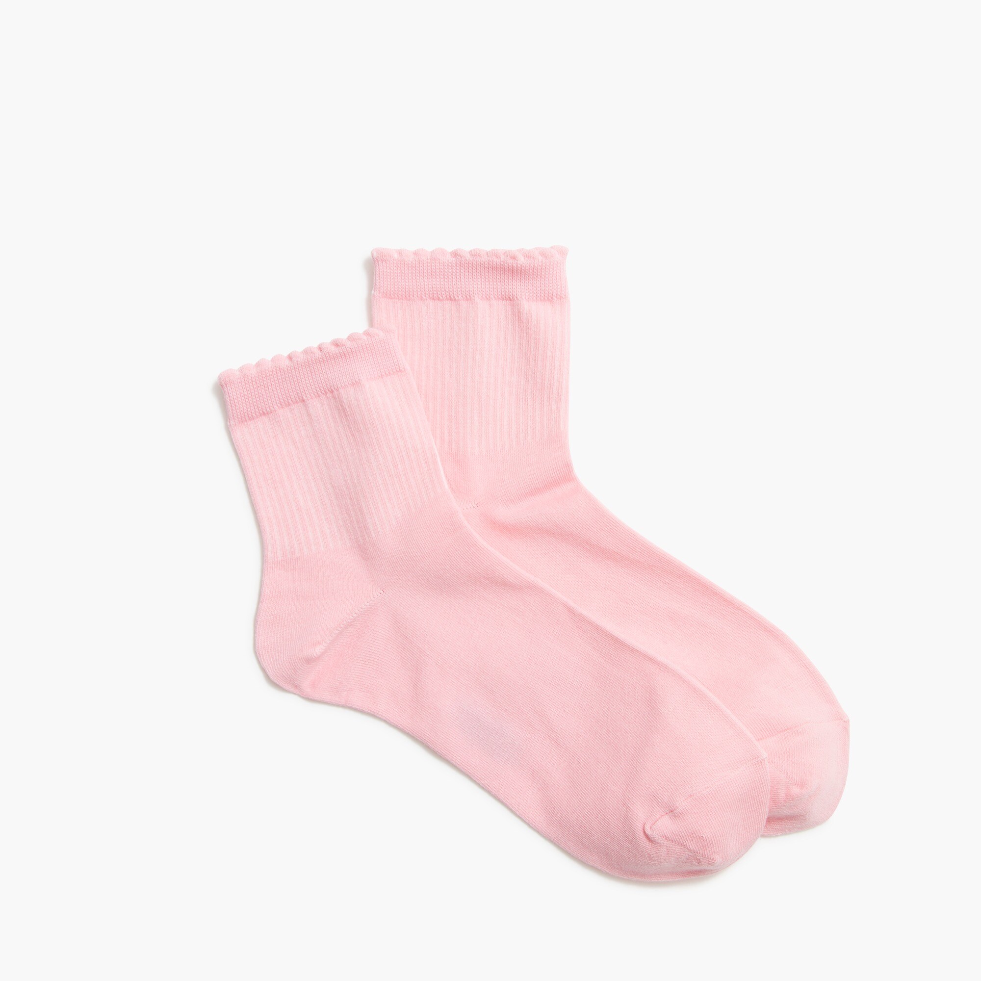 Boot socks with scalloped edge