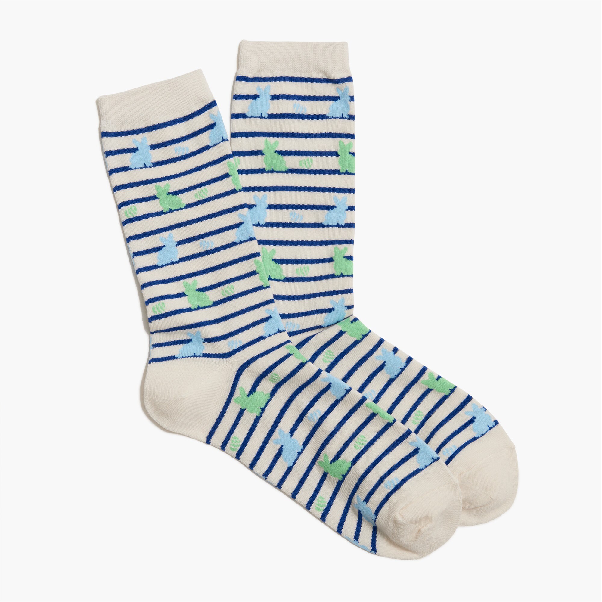 Bunnies with stripes trouser socks