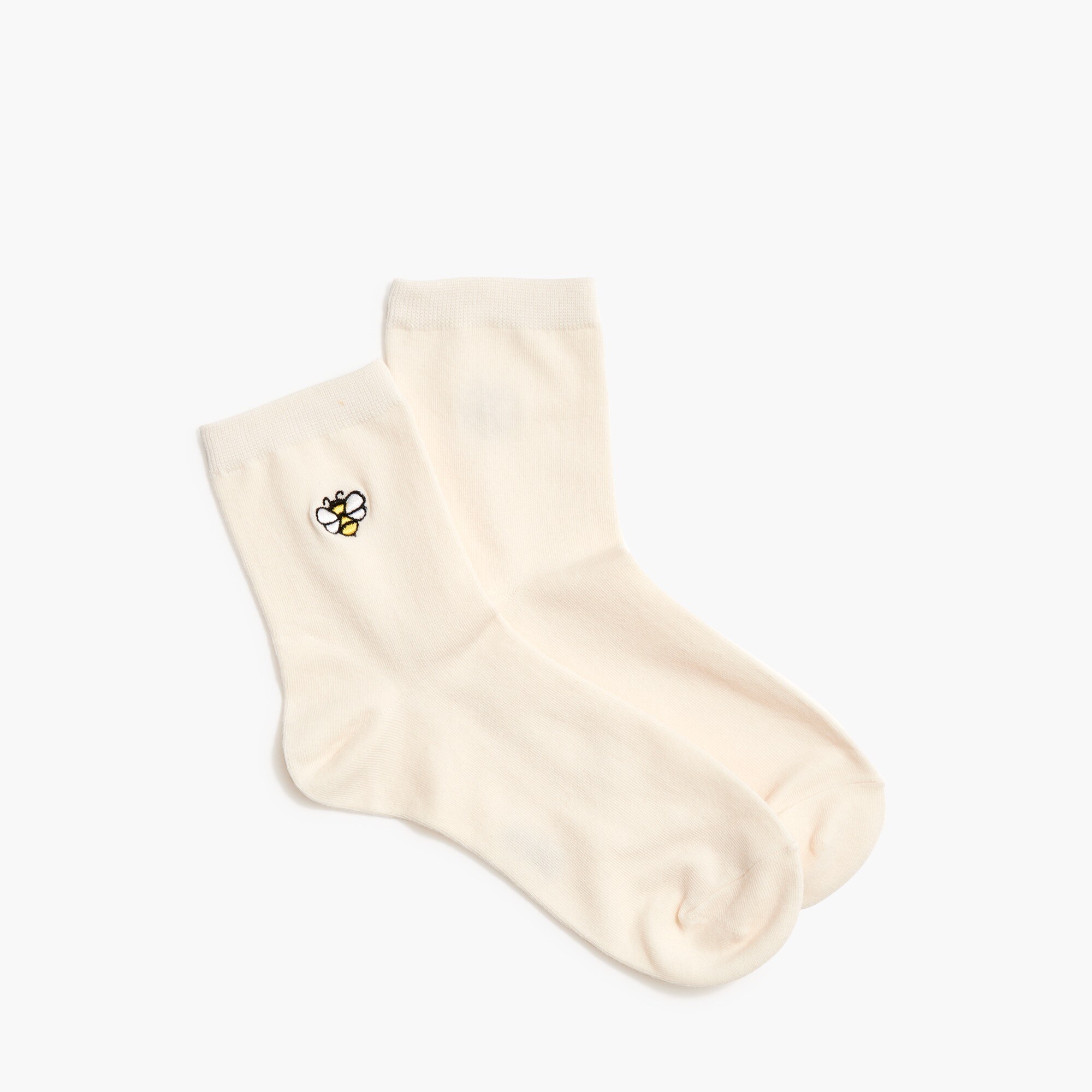 Embroidered bumblebee boot socks