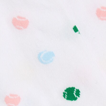 Multicolor tennis ball ankle socks WHITE factory: multicolor tennis ball ankle socks for women