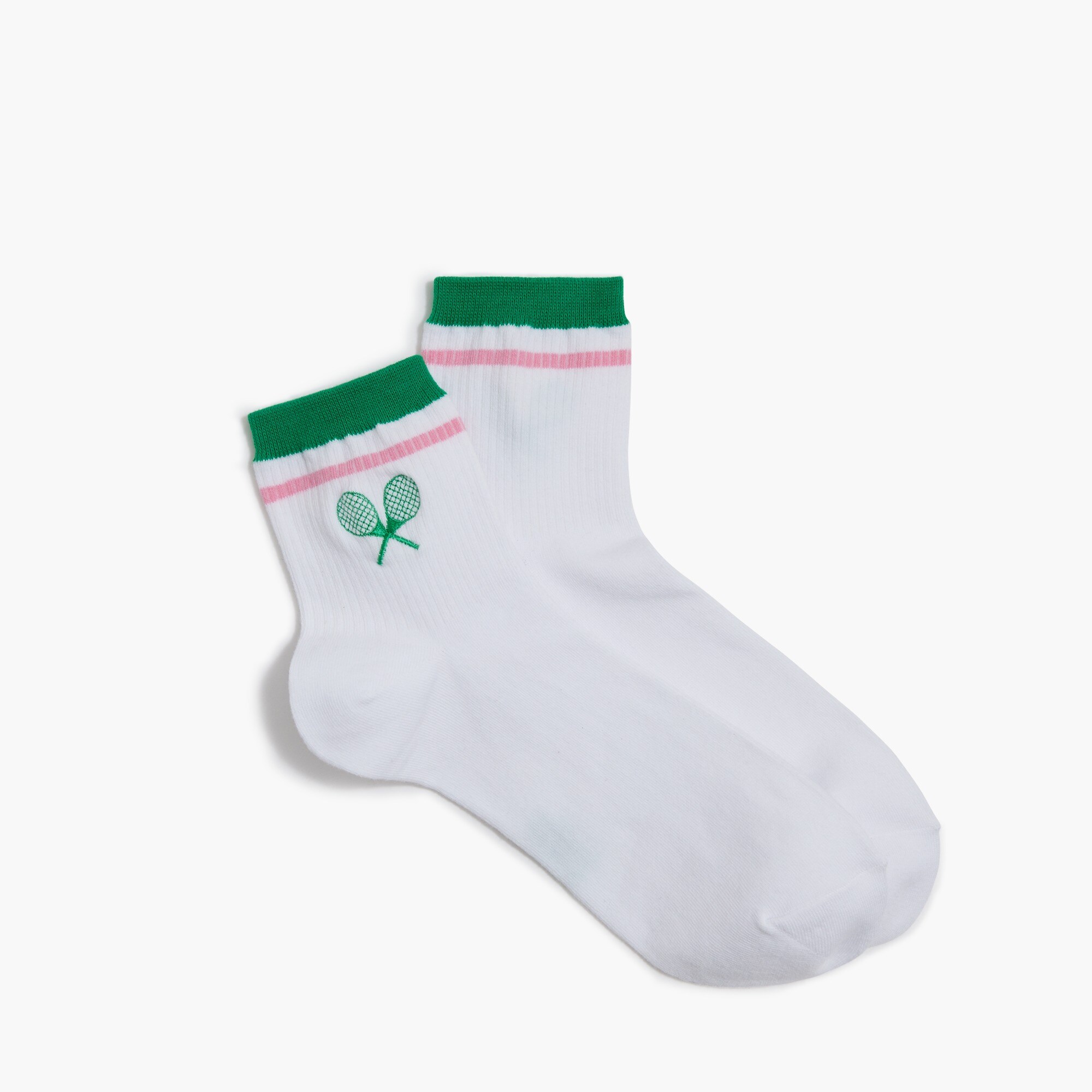 Embroidered tennis racket socks