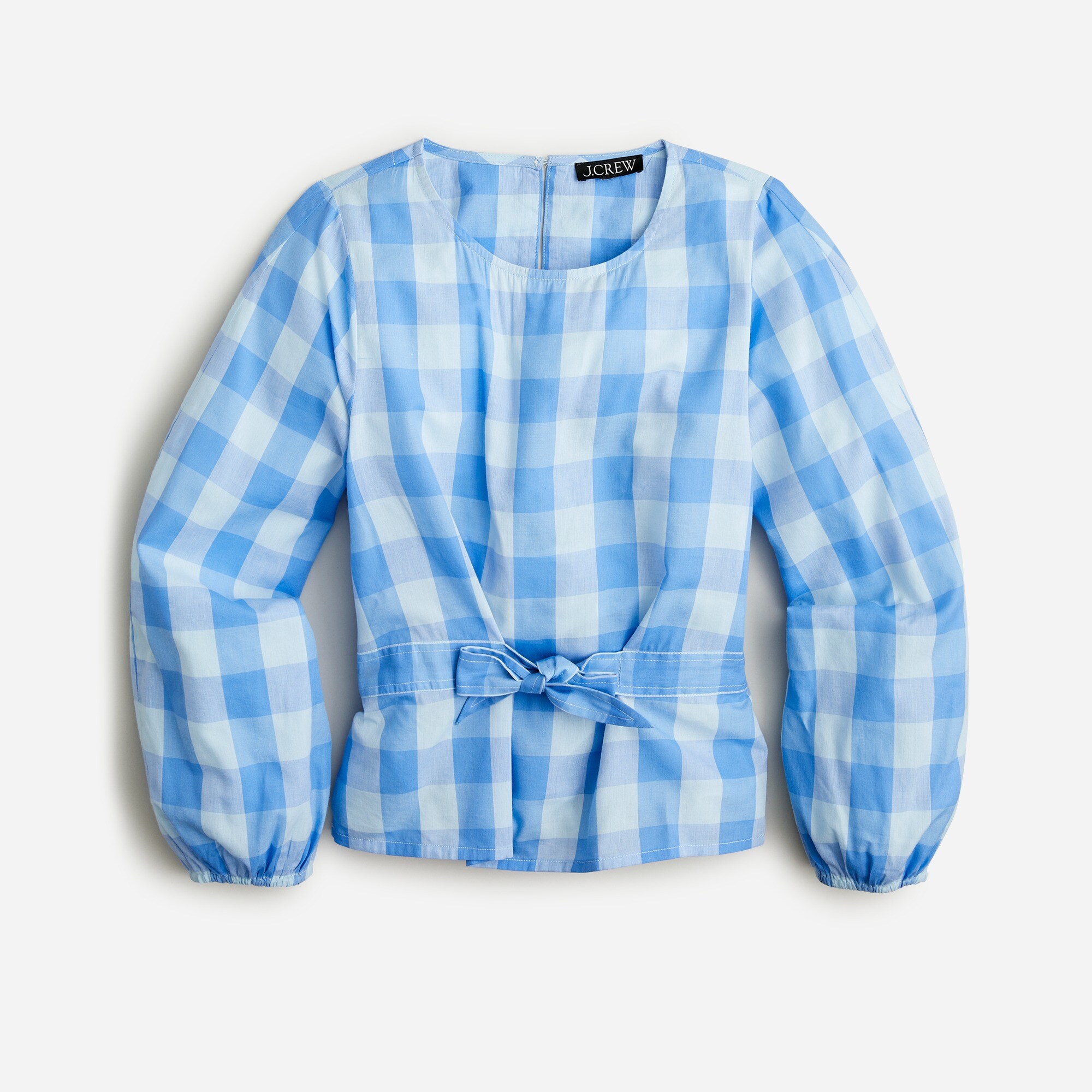 Bow-front top in Bristow gingham
