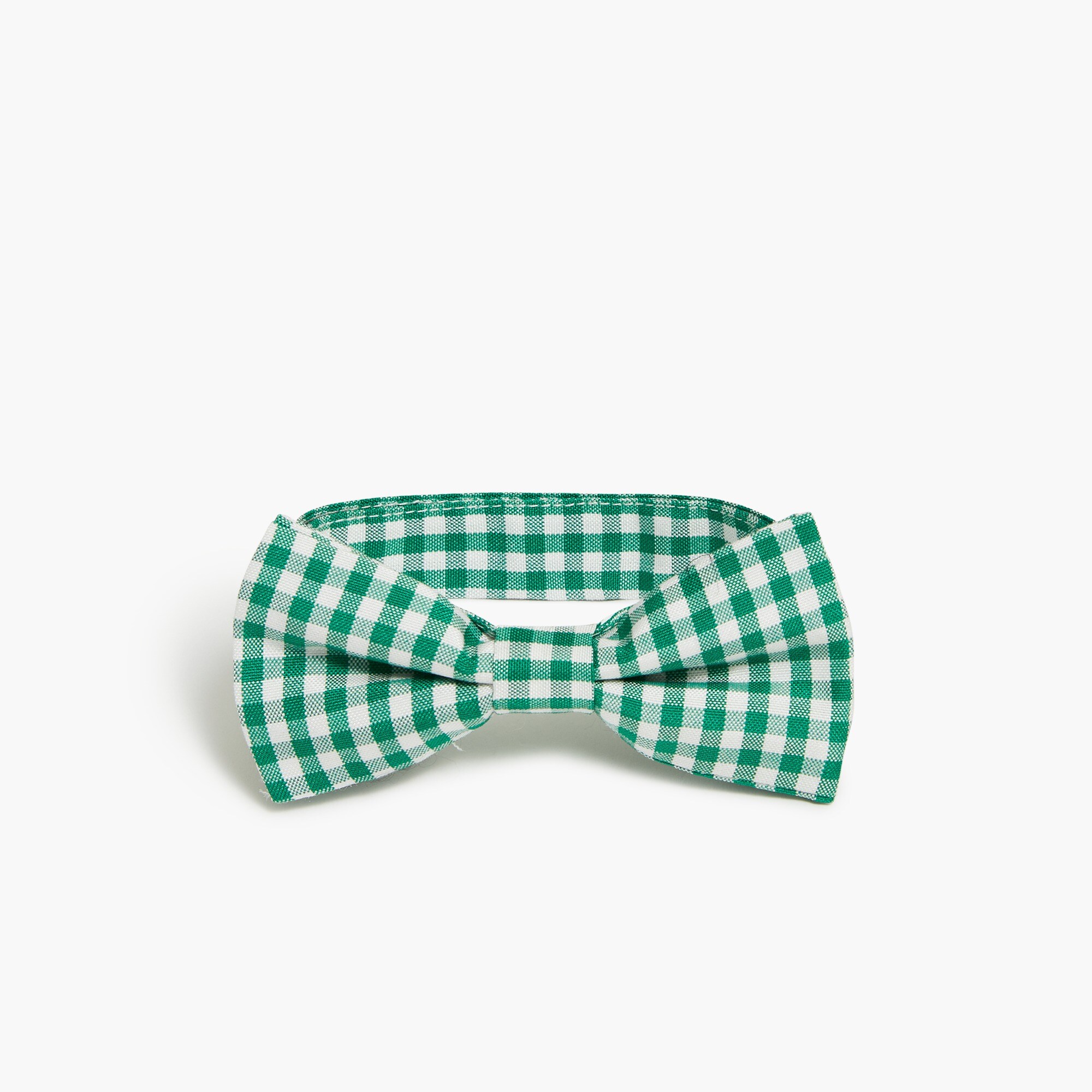 Boy's green gingham bow tie