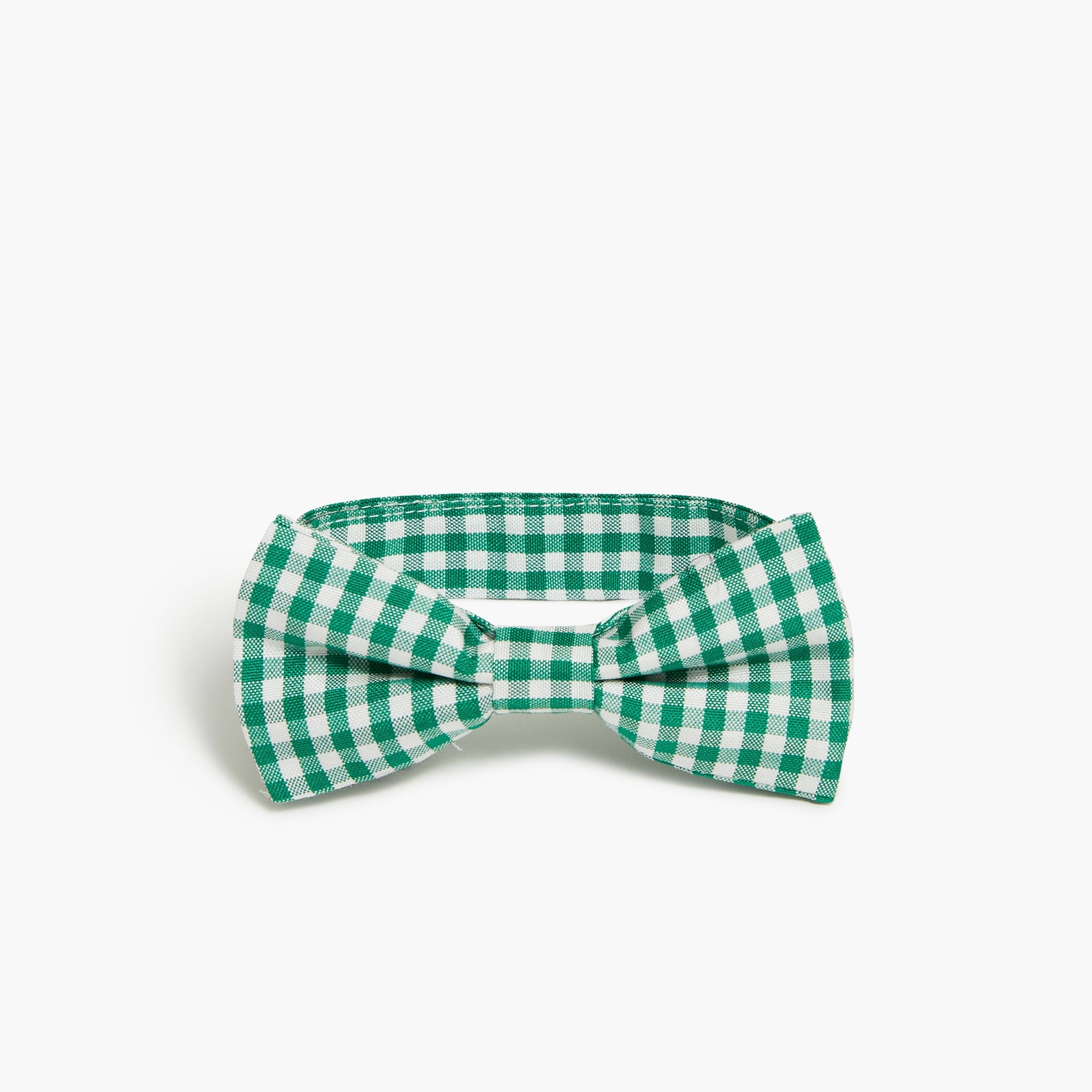  Boy&apos;s green gingham bow tie