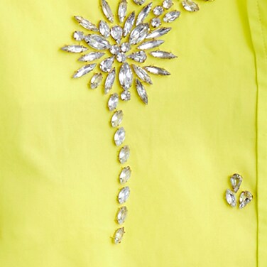 Collection relaxed-fit cropped shirt with crystals LEMON SORBET j.crew: collection relaxed-fit cropped shirt with crystals for women