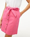 Chino button-front mini skirt