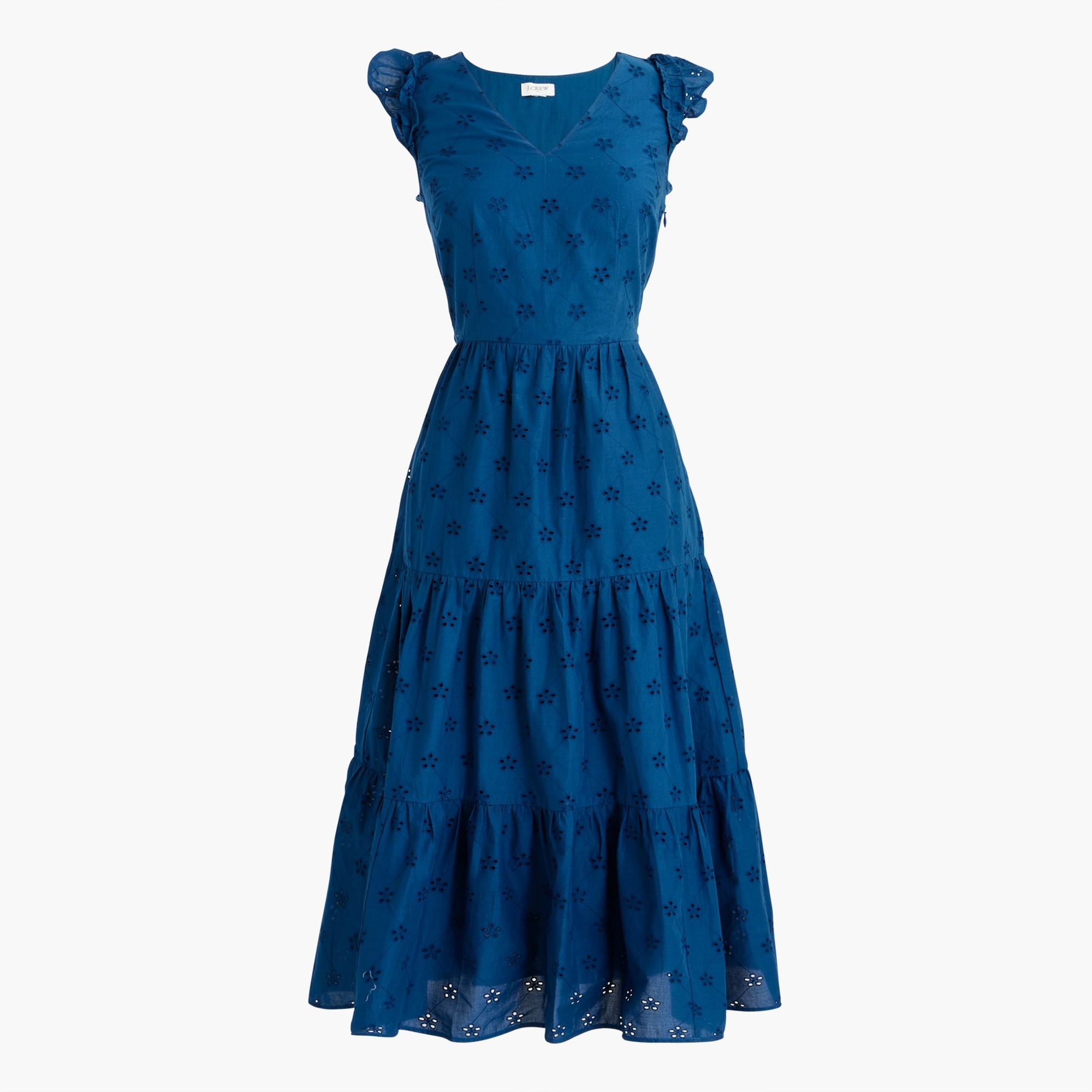 Cotton Eyelet Midi Dress For Women Factory