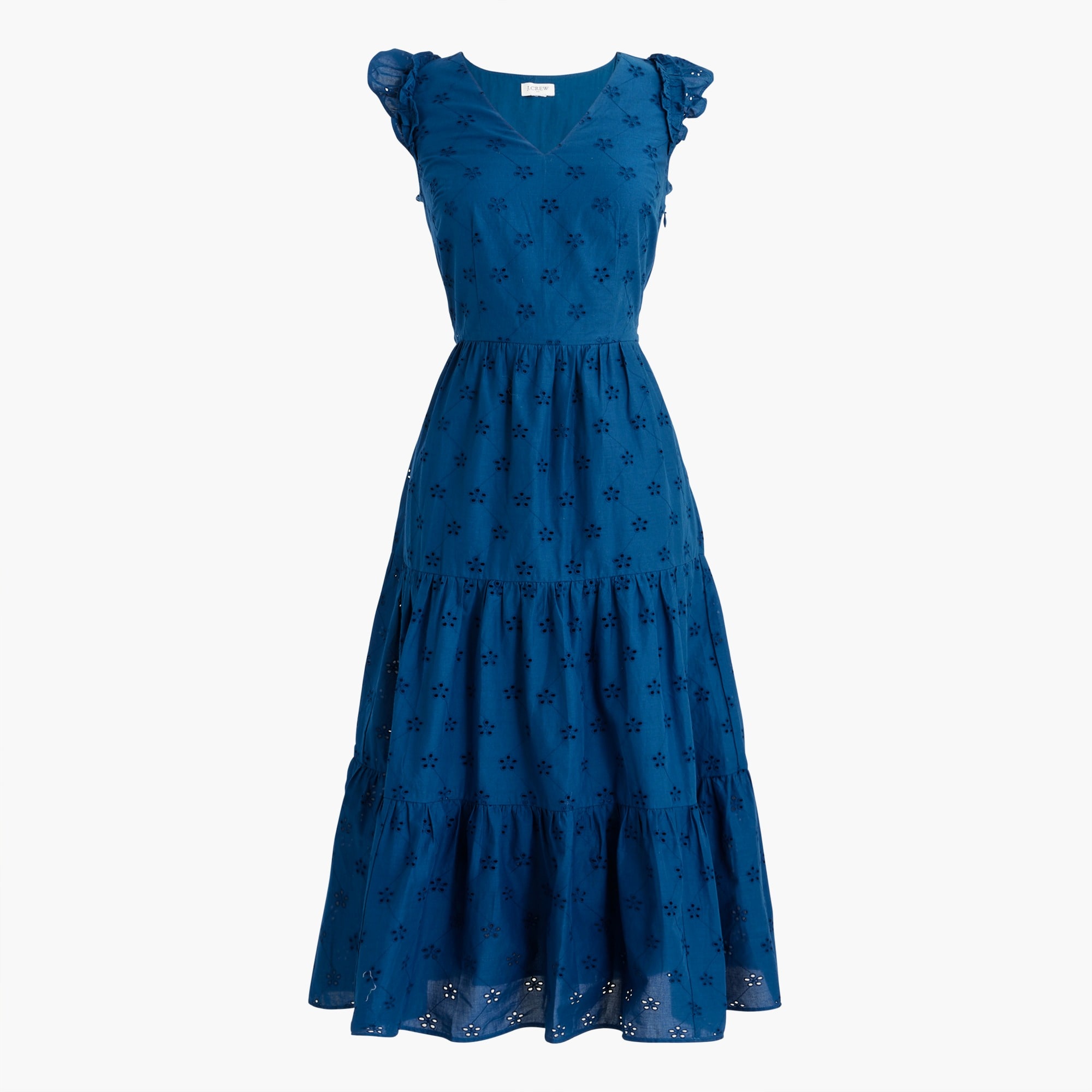 Factory: Cotton Eyelet Midi Dress For Women