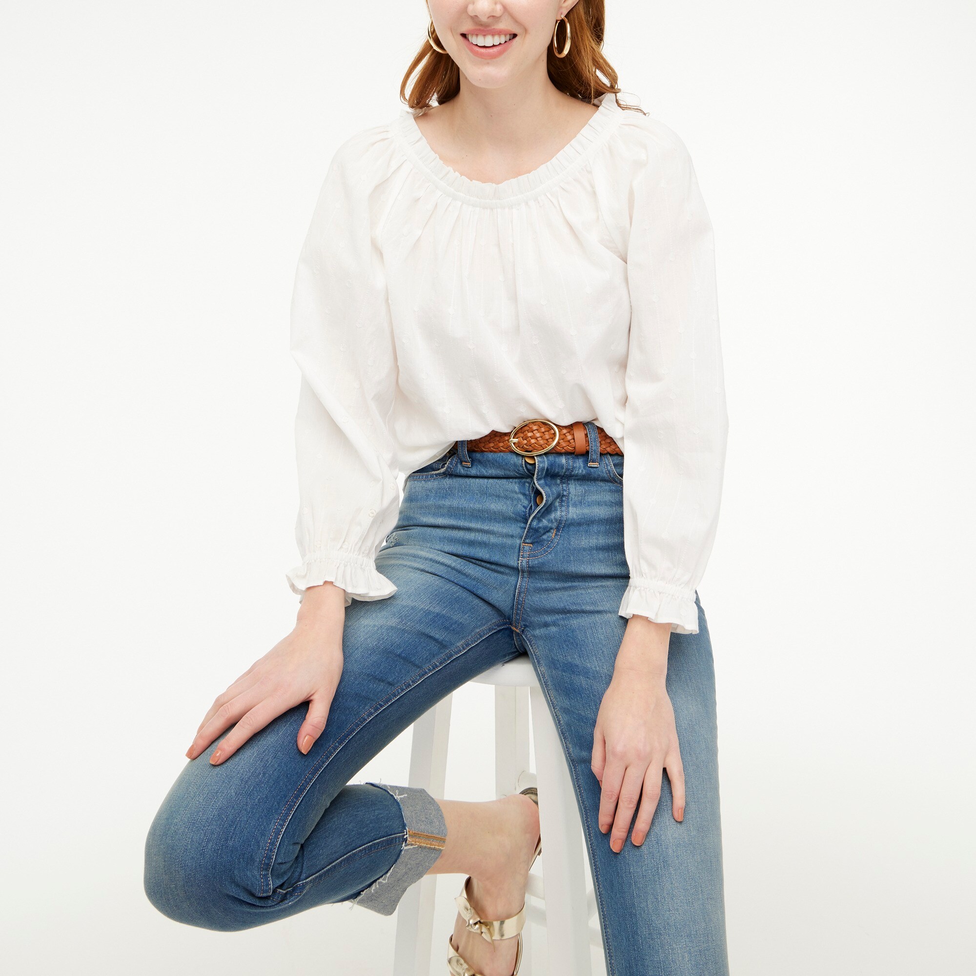 Ruffle tie-back top