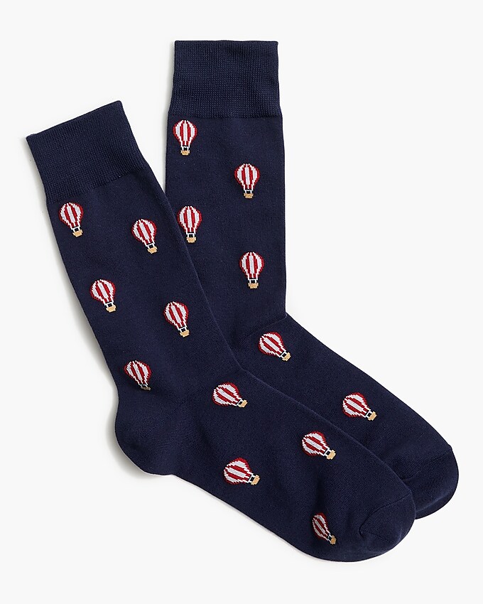 factory: balloon socks for men, right side, view zoomed