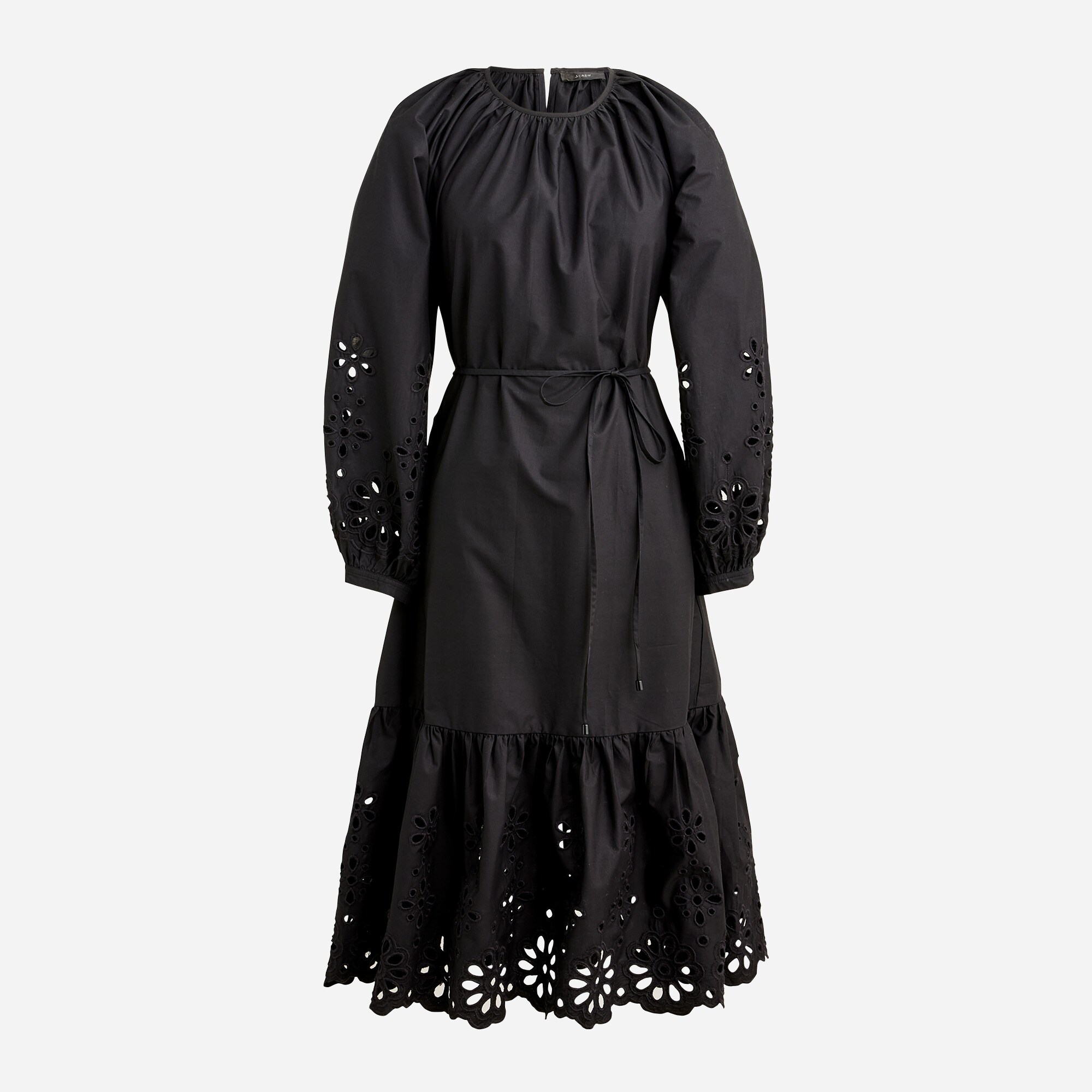 Eyelet-trim Midi Dress For Women | J.Crew