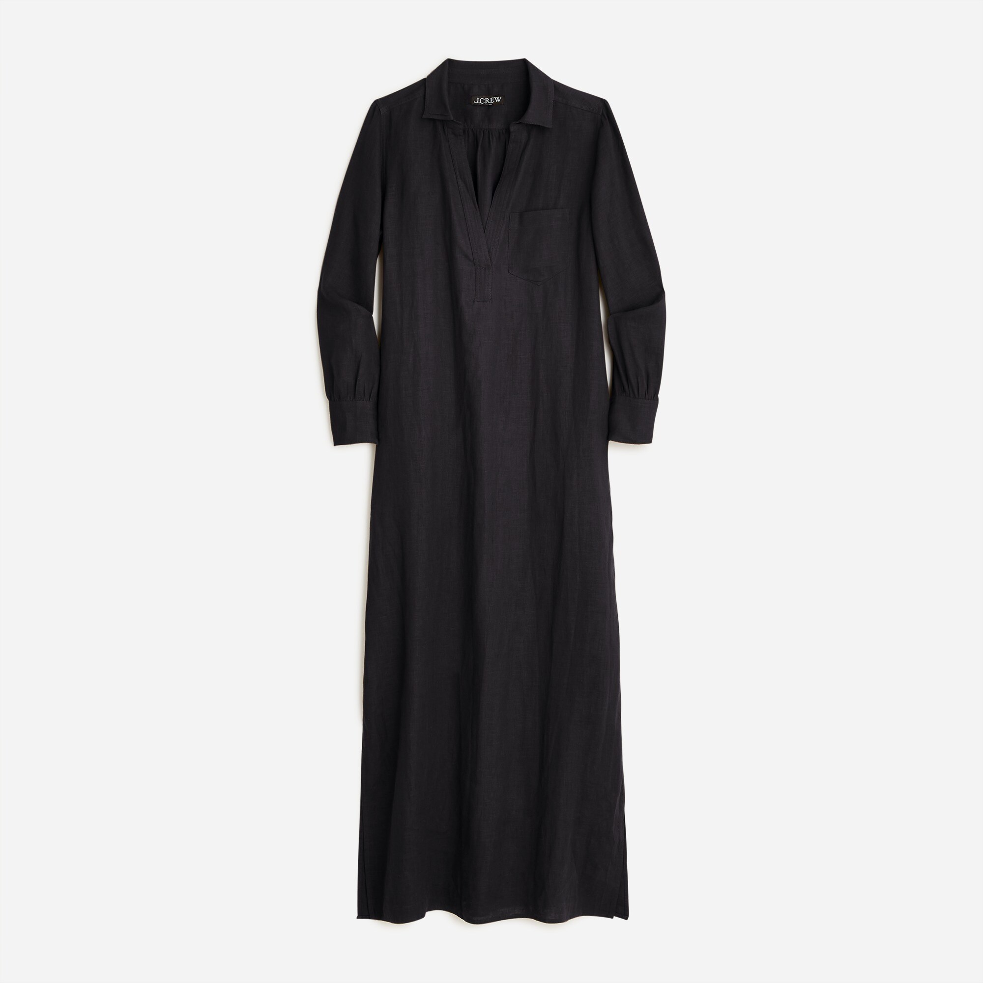 j crew long sleeve shirt dress Long Linen Shirt-dress For Women