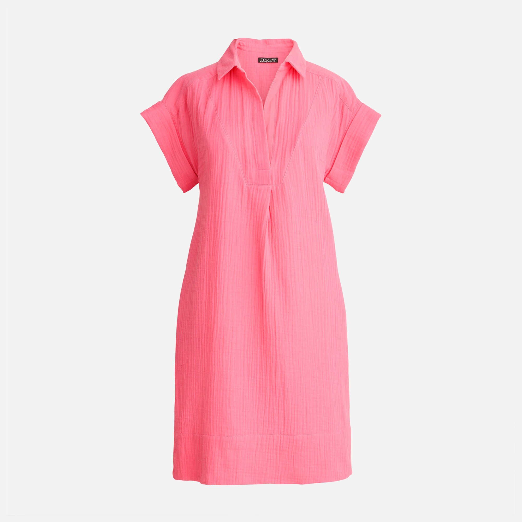  V-neck shirtdress in soft gauze