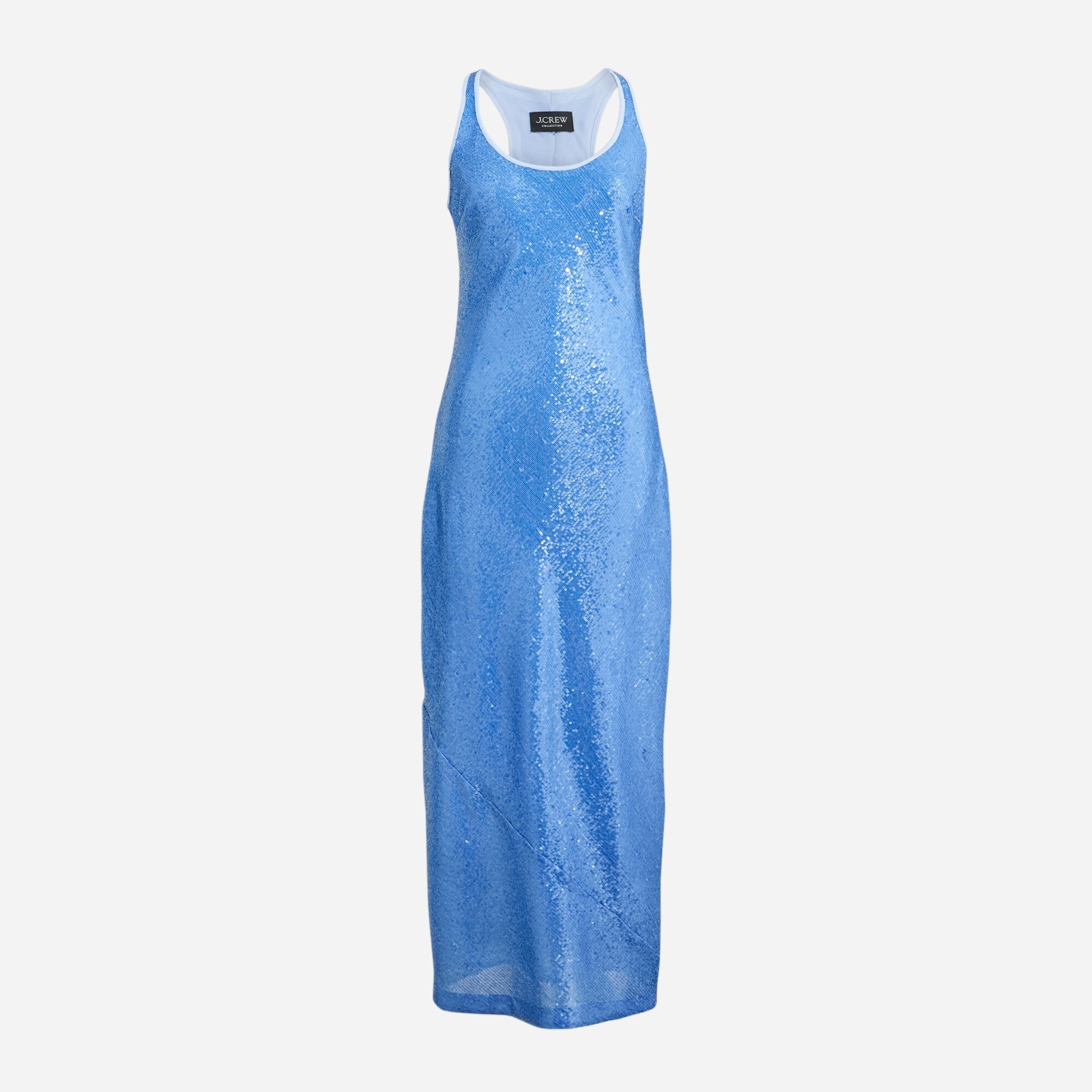 slim fit dress slacks Simplicity Blue Glitter Mini Dress | Diamante Bust main image 0