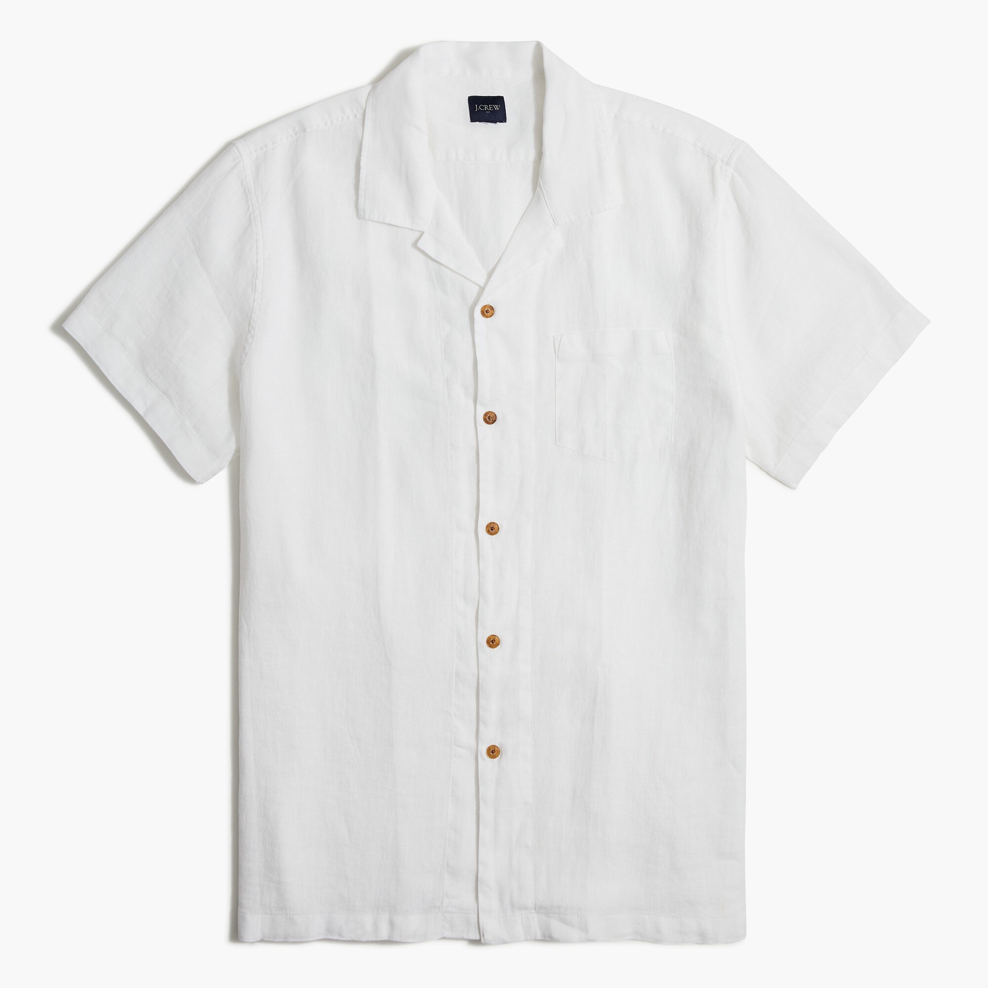 Short-sleeve Linen-blend Camp Shirt For Men | Factory