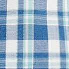 Stewart tartan slim Untucked-fit flex casual shirt BLUE WHITE AQUA