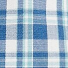 Stewart tartan slim Untucked-fit flex casual shirt BLUE WHITE AQUA