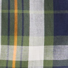 Classic-fit flex casual shirt GREEN ORANGE PLAID
