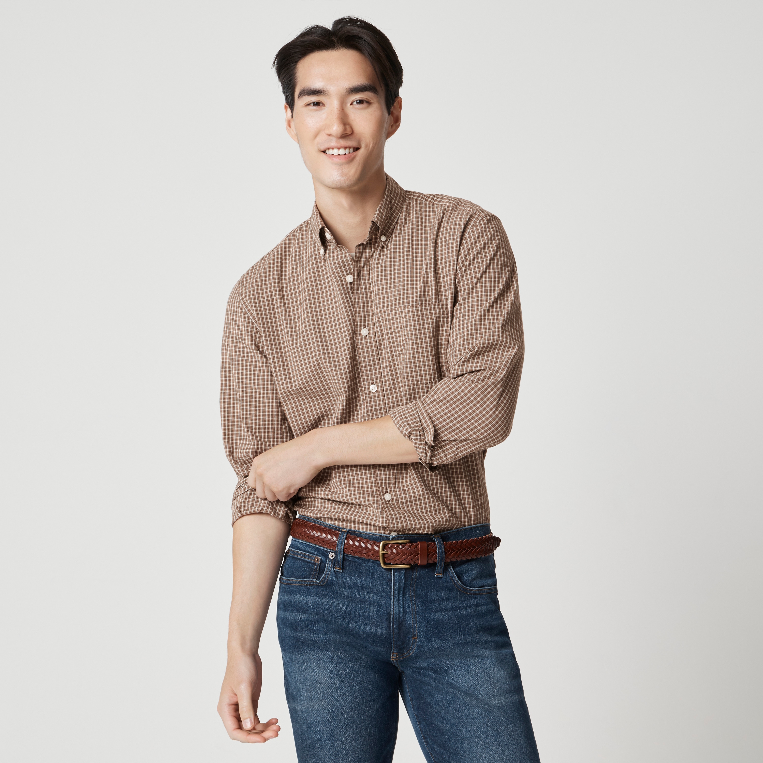 Classic-fit flex casual shirt