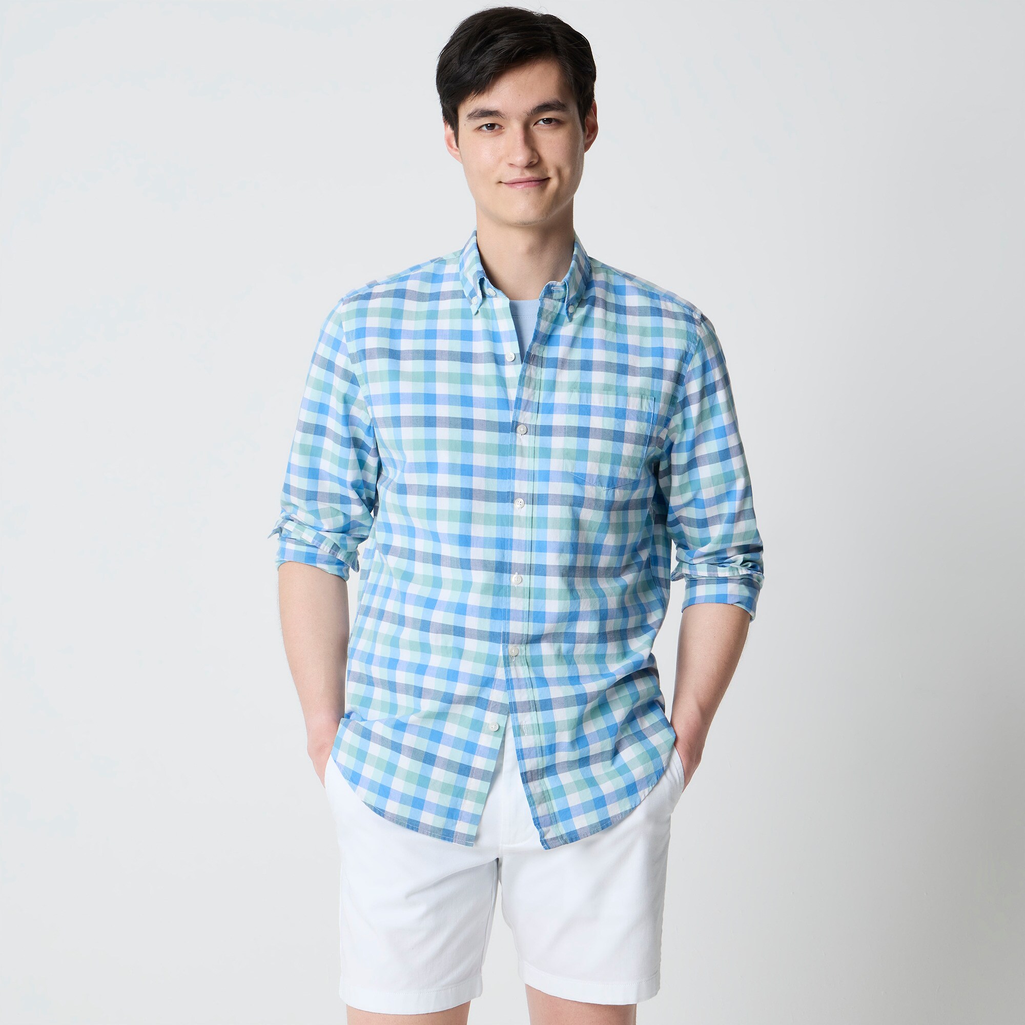 Classic-fit flex casual shirt