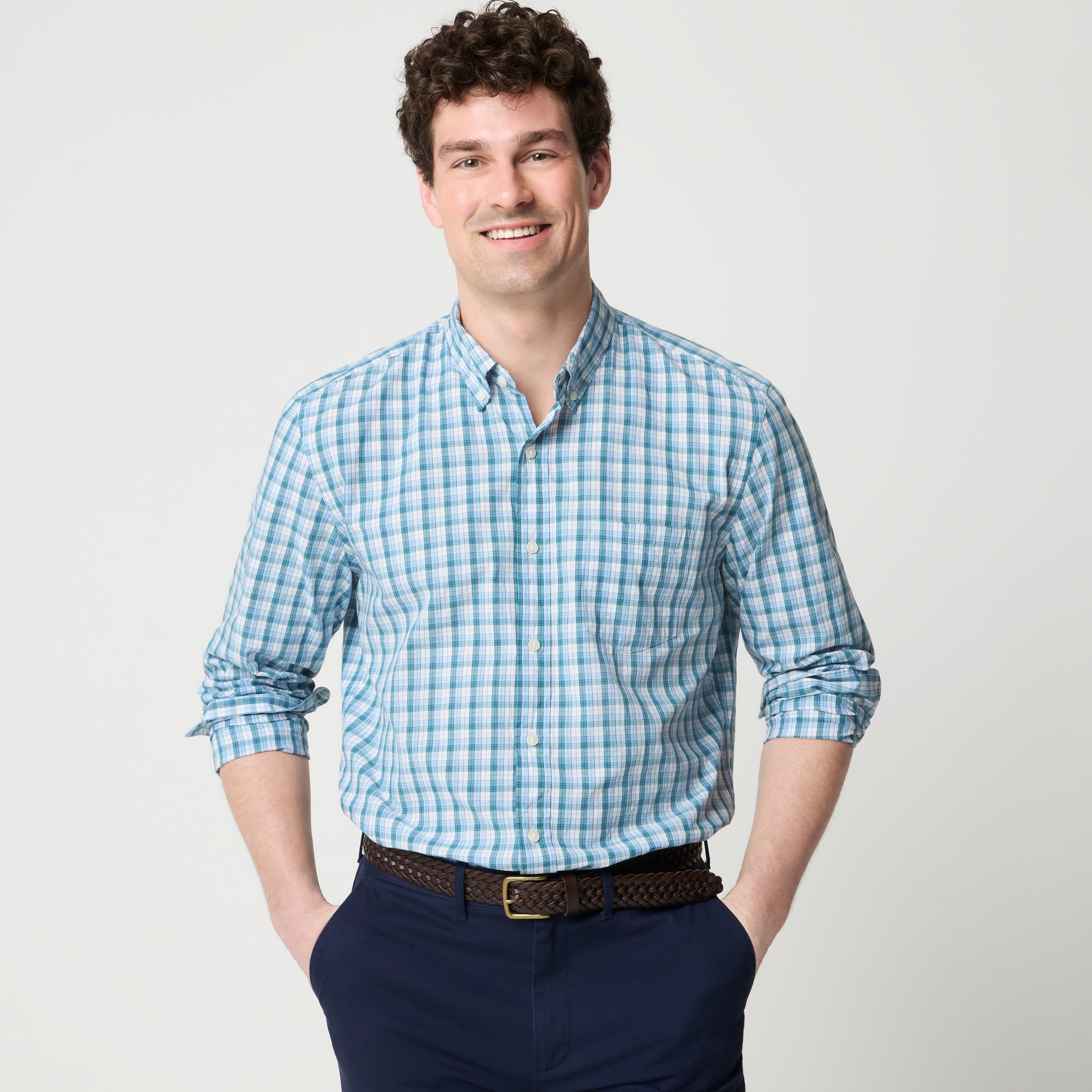 Classic-fit flex casual shirt