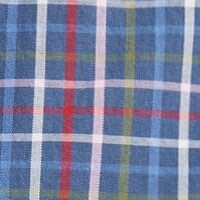 Stewart tartan slim Untucked-fit flex casual shirt UNION BLUE MULTI