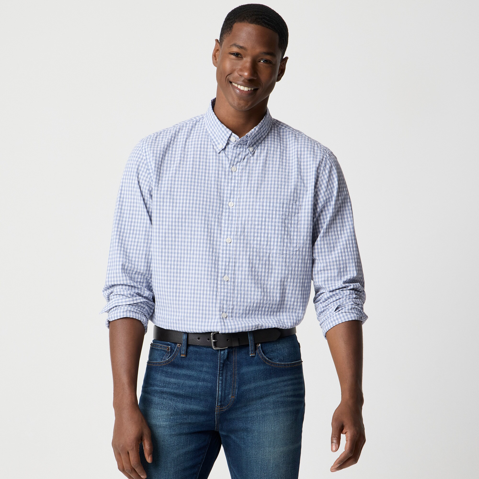 mens Slim Untucked flex casual shirt