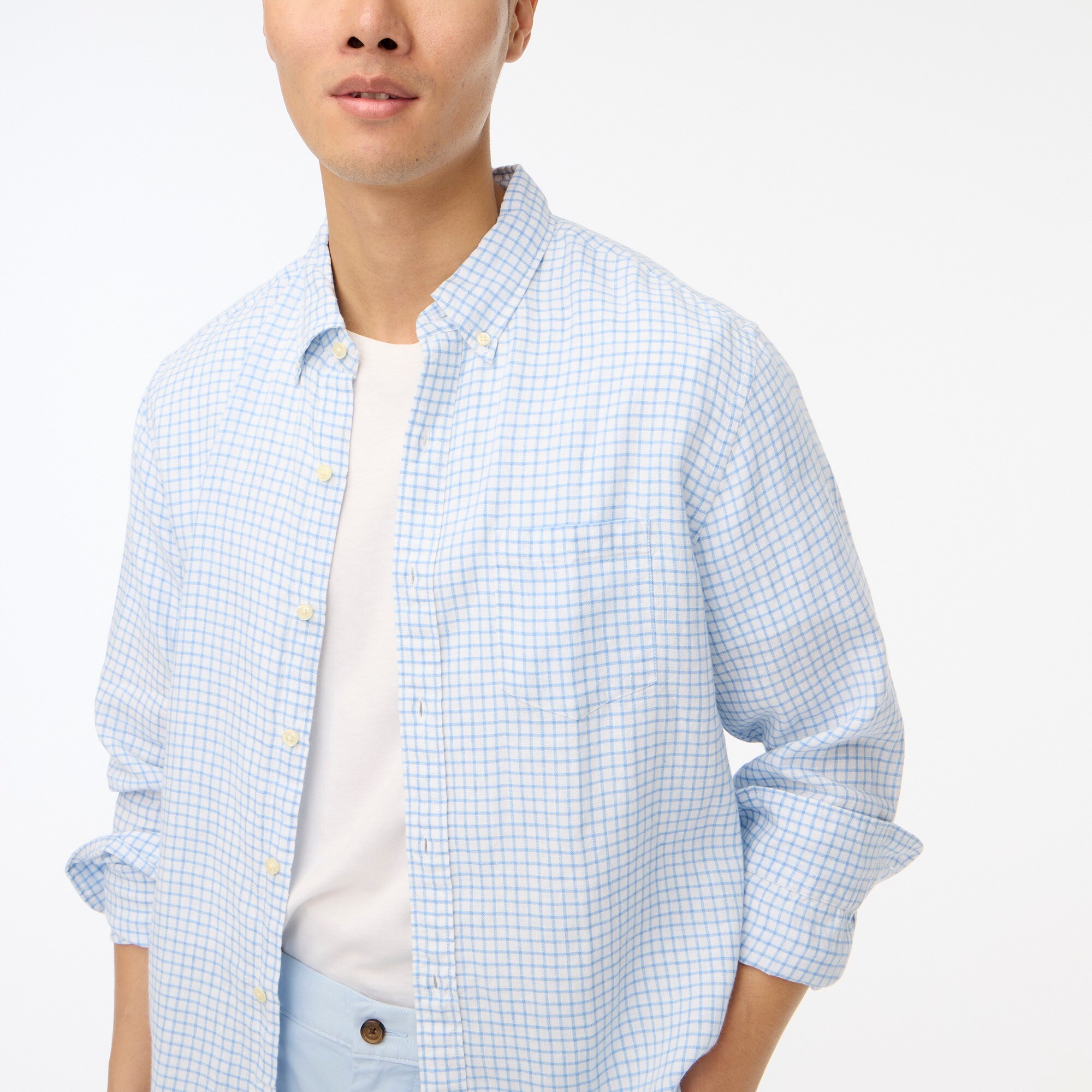 mens Linen-blend shirt