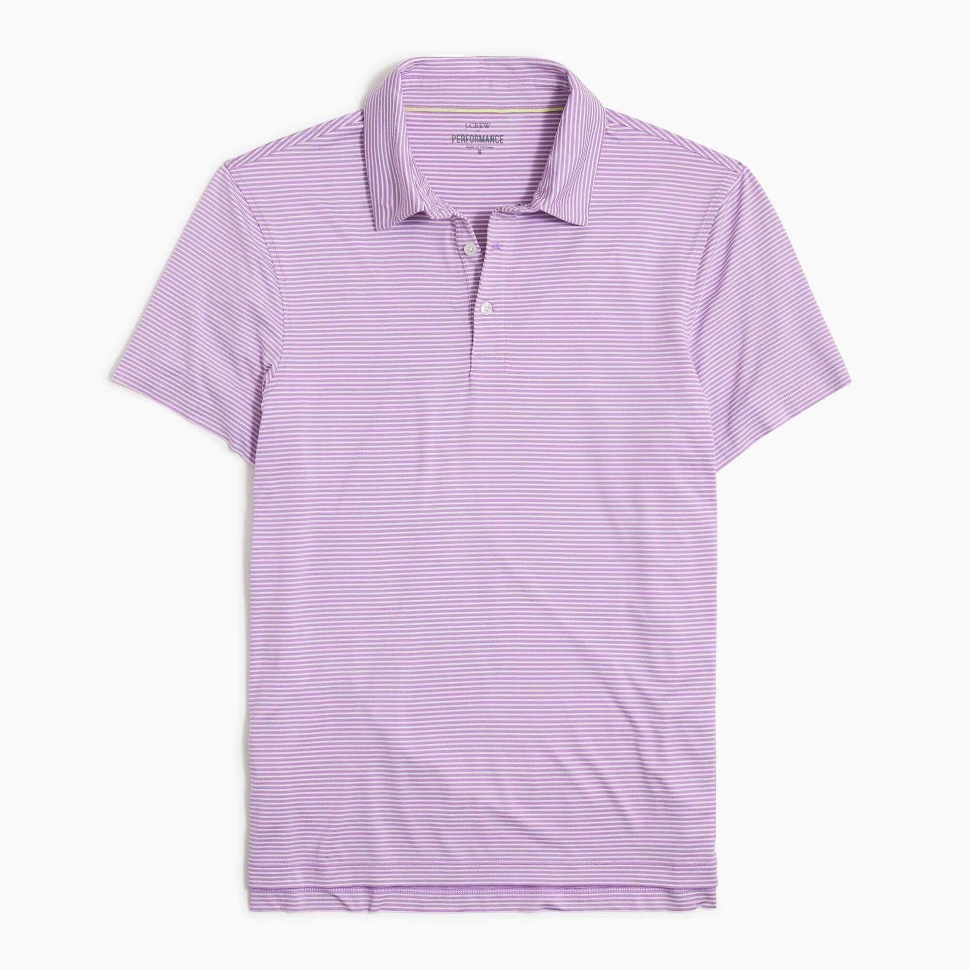 Striped performance polo shirt