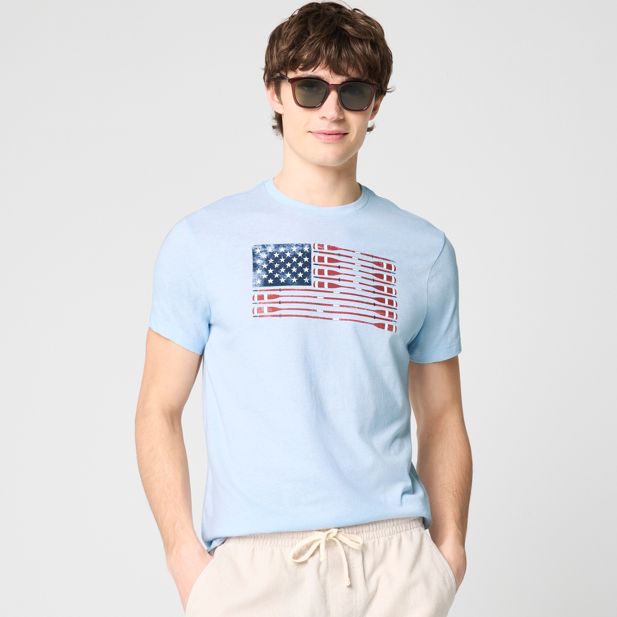 mens Oar flag graphic tee