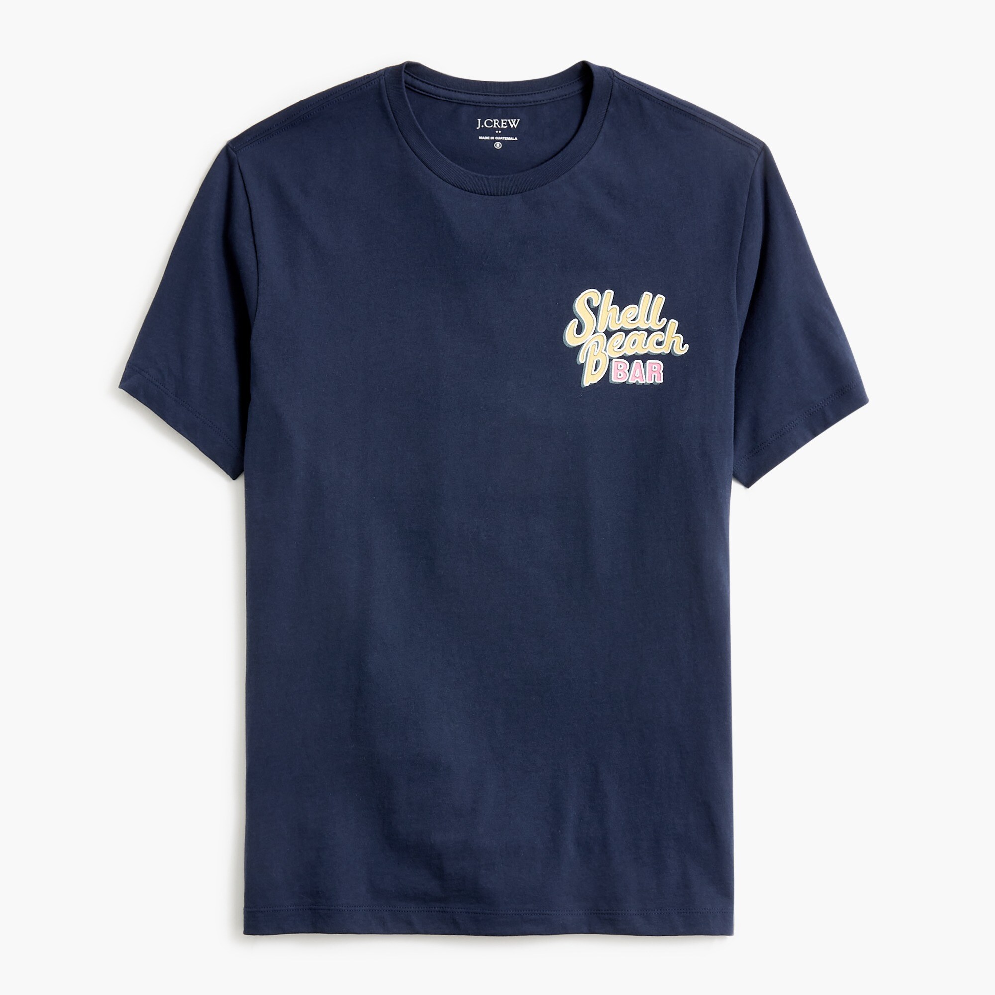shell beach bar graphic tee for men