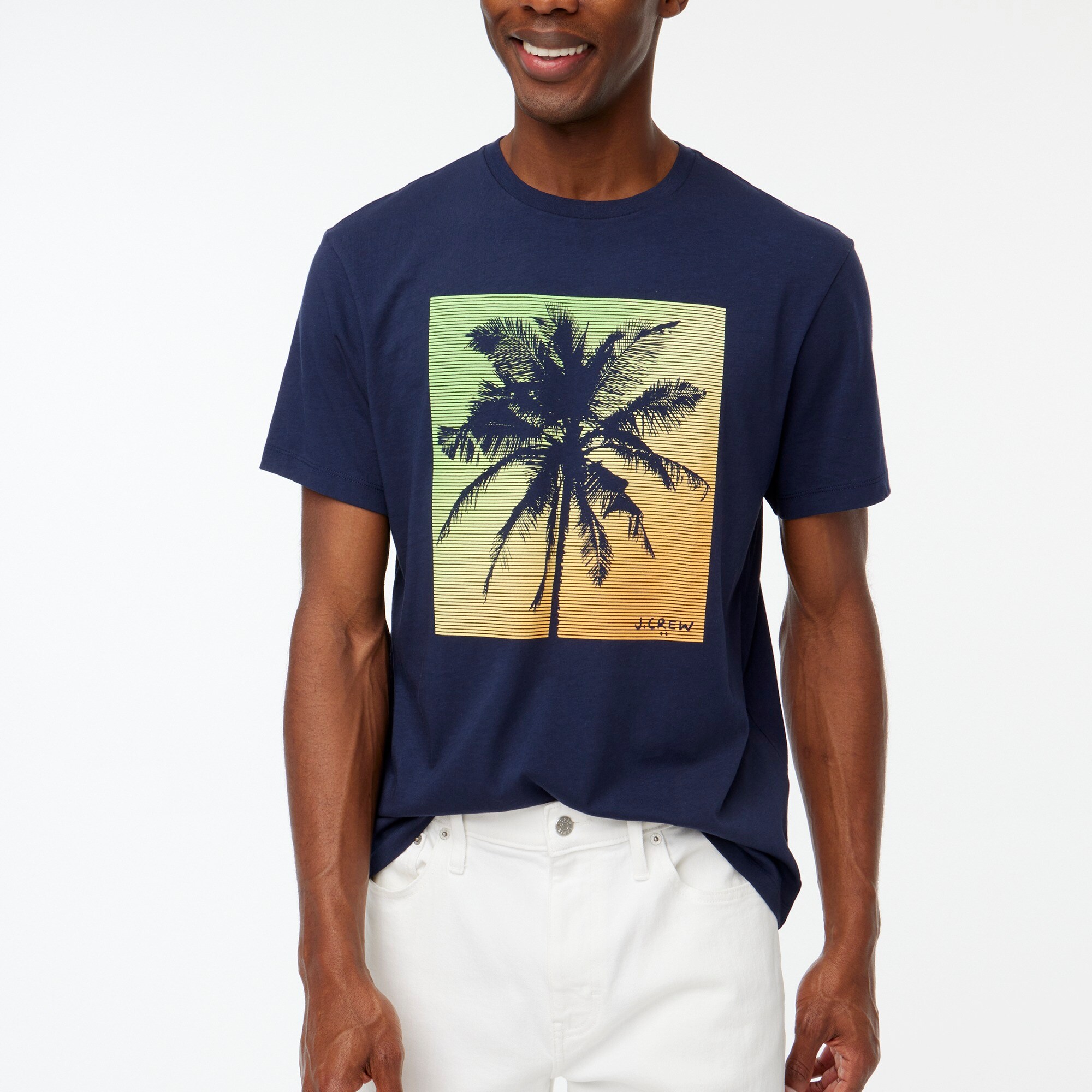 mens Palm tree graphic tee