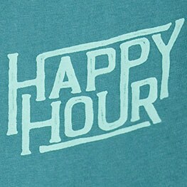 Happy hour graphic tee VINTAGE JADE factory: happy hour graphic tee for men