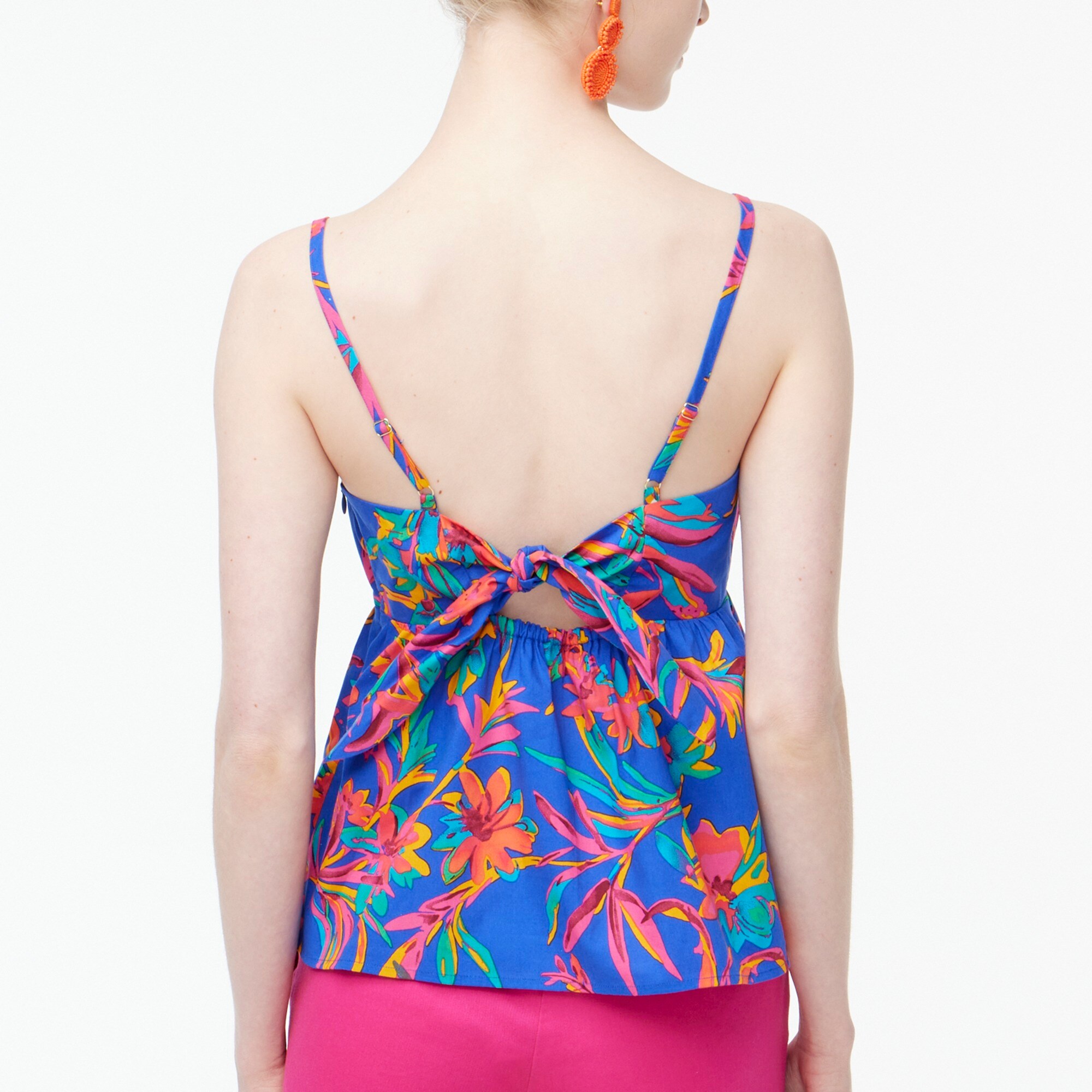 Petite tie-back strappy top