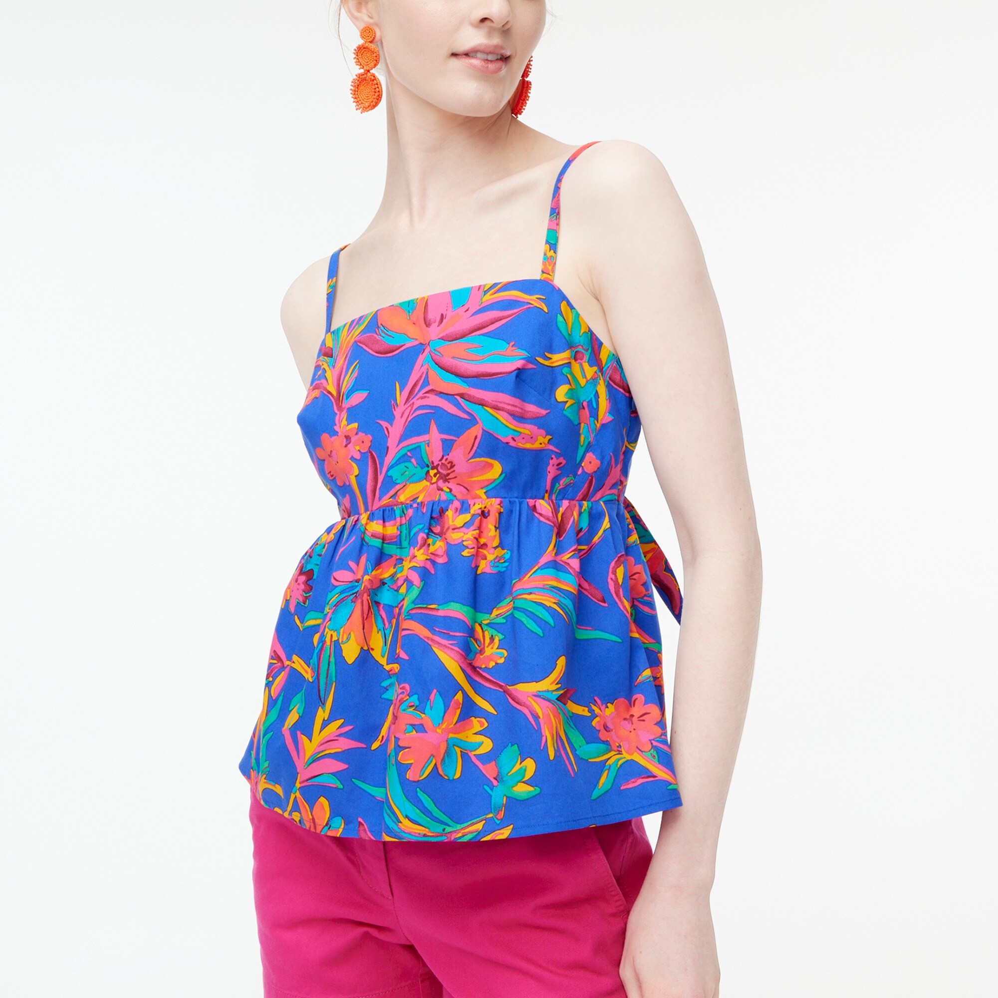 Petite tie-back strappy top