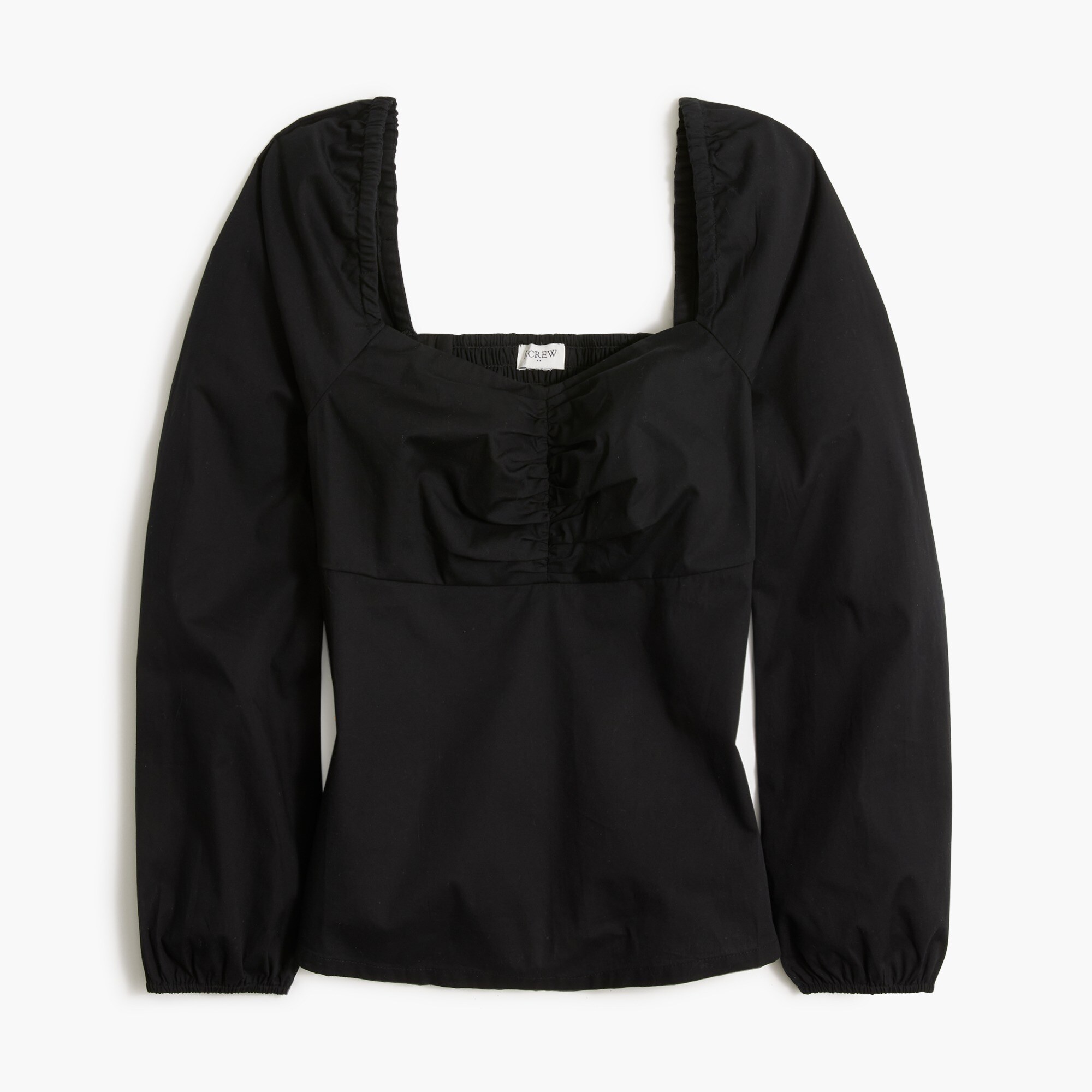 Long-sleeve sweetheart top